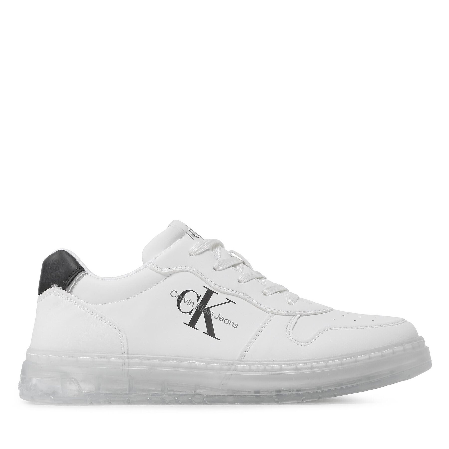 Calvin Klein Jeans Сникърси Low Cut Lace-Up Sneaker V3X9-80554-1355 S Бял - Pepit.bg