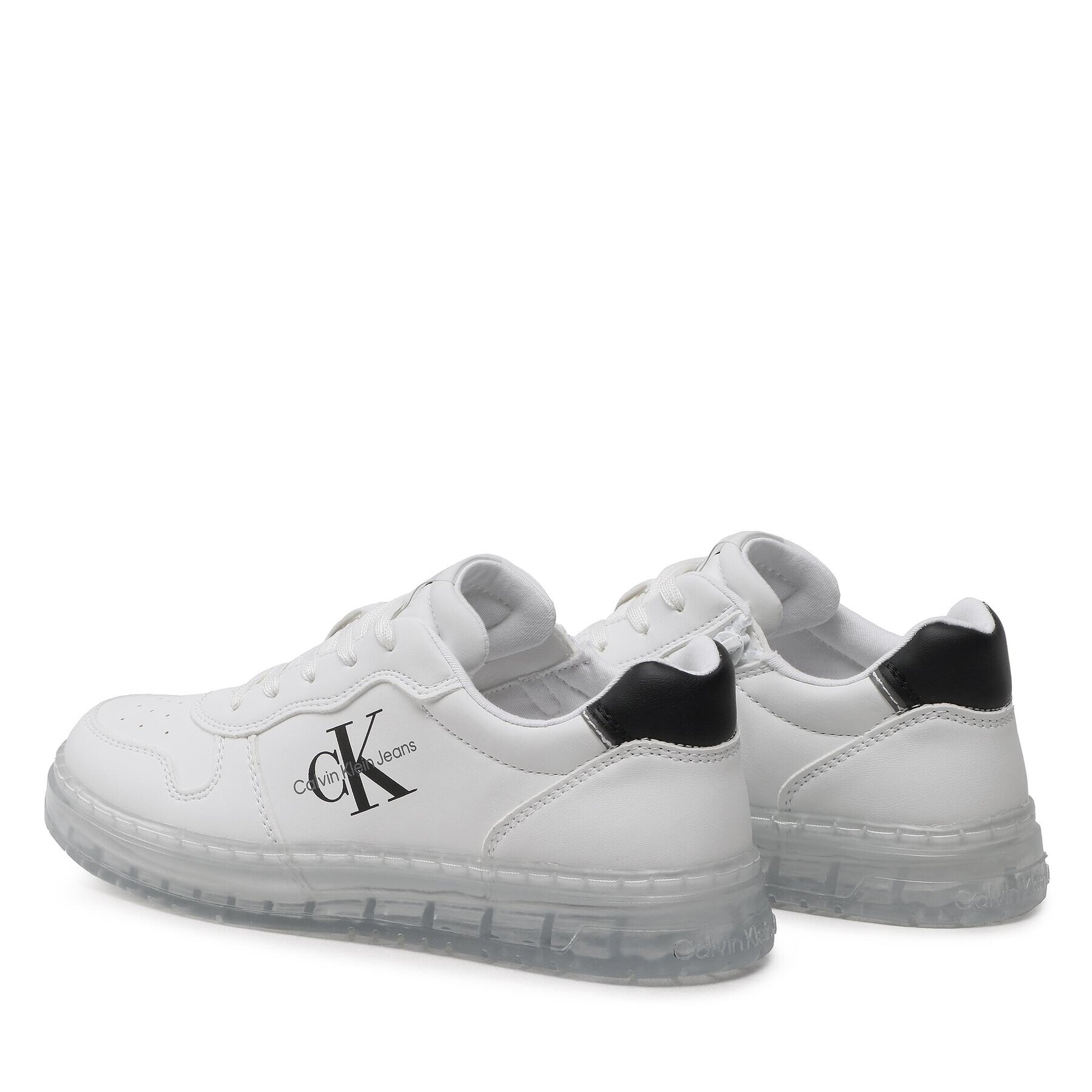 Calvin Klein Jeans Сникърси Low Cut Lace-Up Sneaker V3X9-80554-1355 S Бял - Pepit.bg