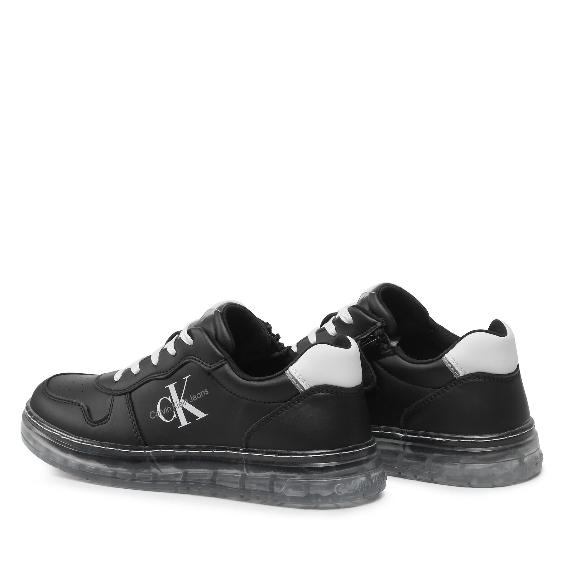 Calvin Klein Jeans Сникърси Low Cut Lace-Up Sneaker V3X9-80554-1355 S Черен - Pepit.bg