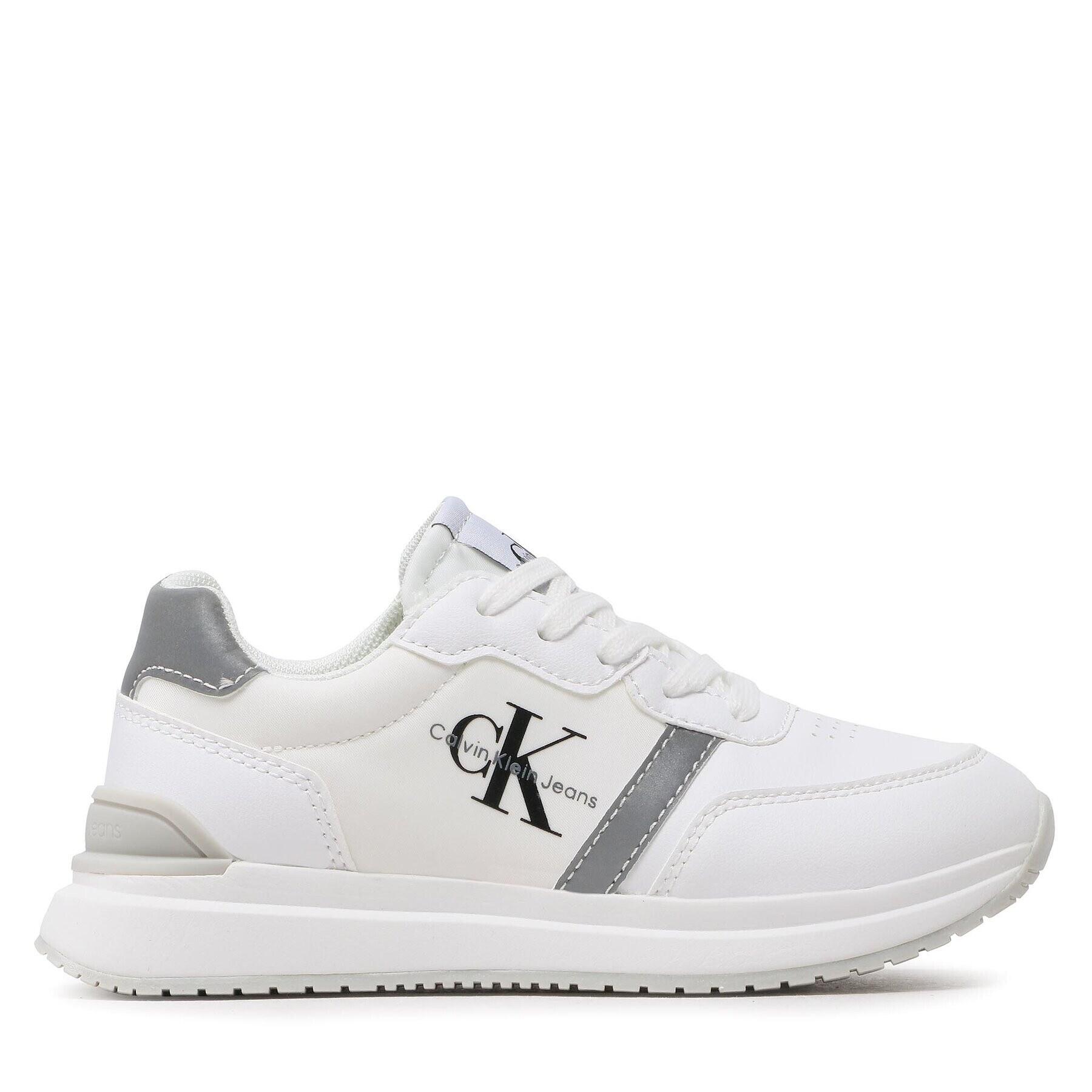 Calvin Klein Jeans Сникърси Low Cut Lace-Up Sneaker V3X9-80580-1594 M Бял - Pepit.bg