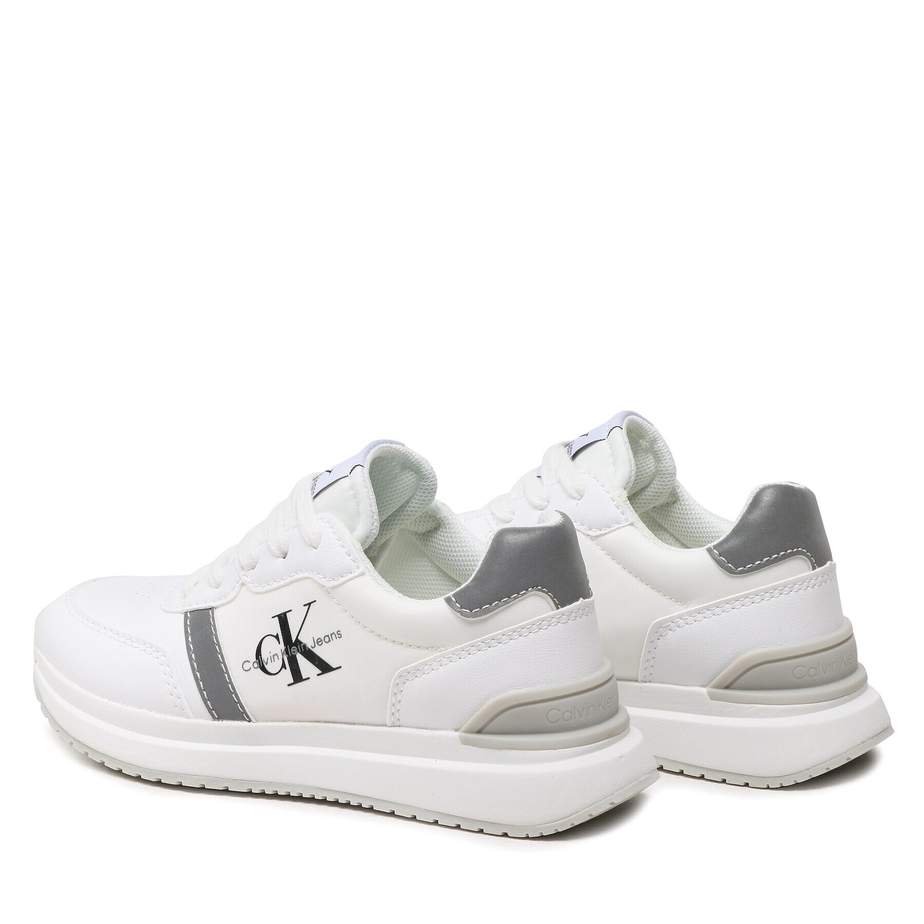 Calvin Klein Jeans Сникърси Low Cut Lace-Up Sneaker V3X9-80580-1594 M Бял - Pepit.bg