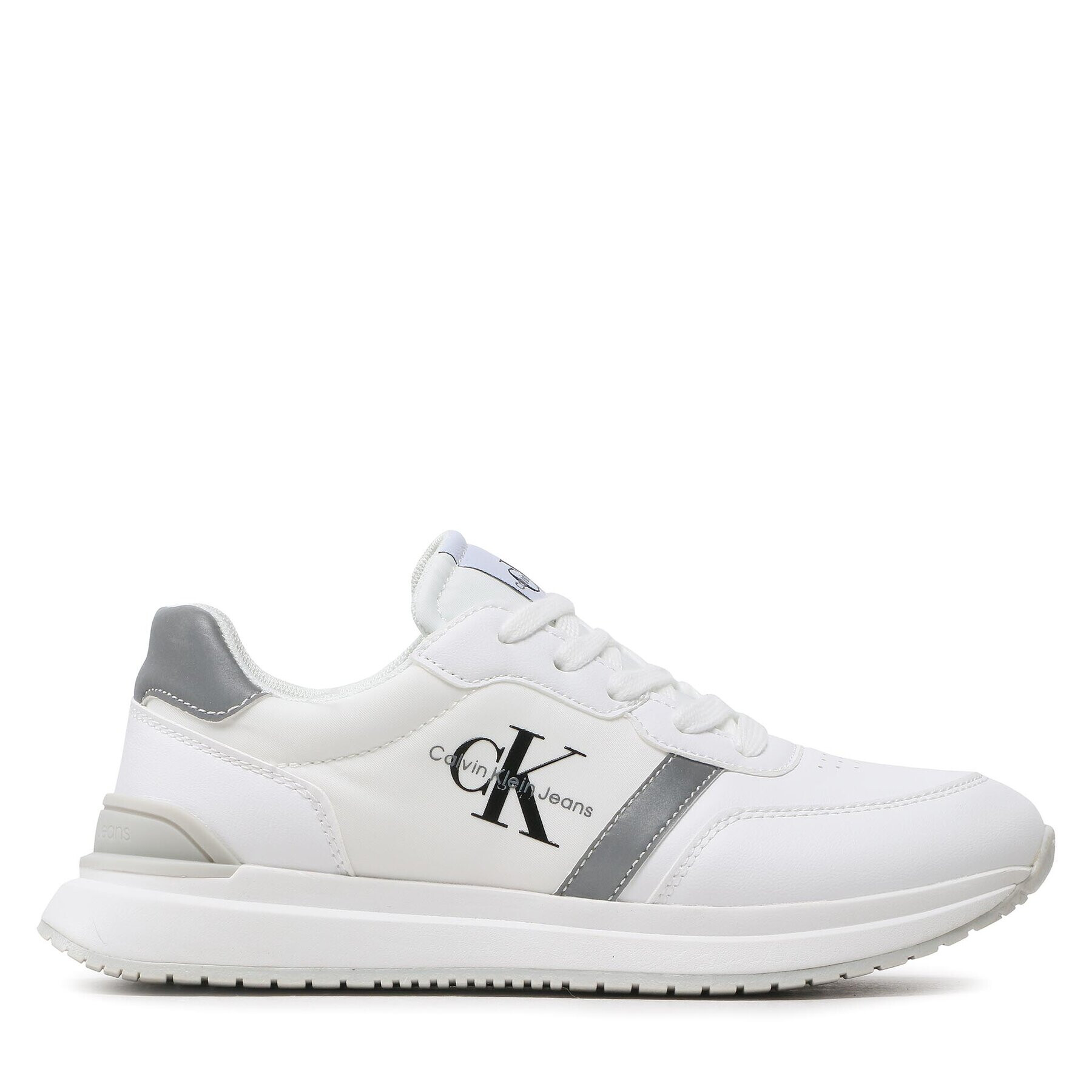 Calvin Klein Jeans Сникърси Low Cut Lace-Up Sneaker V3X9-80580-1594 S Бял - Pepit.bg