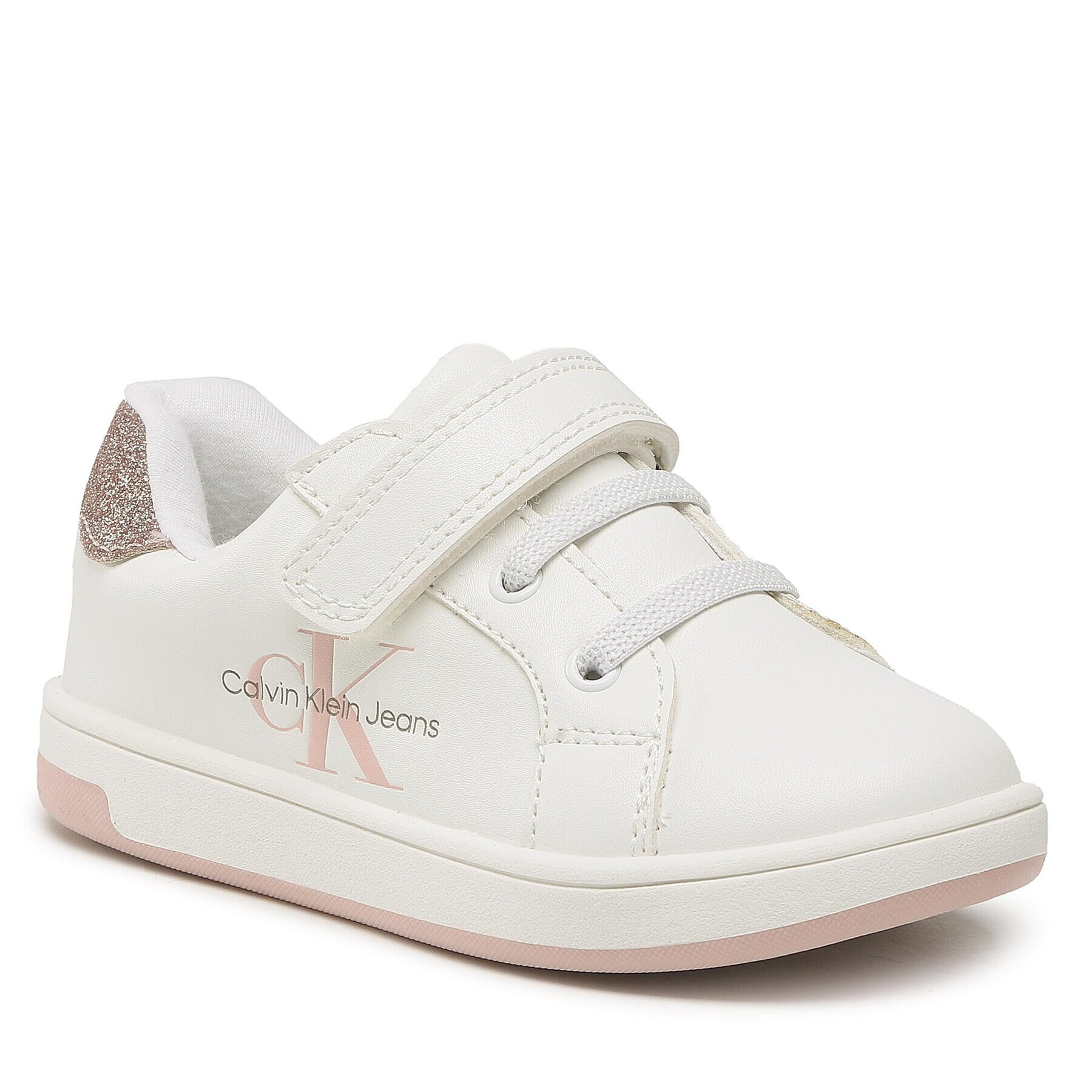 Calvin Klein Jeans Сникърси Low Cut Lace-Up V1A9-80235-1439 Бял - Pepit.bg