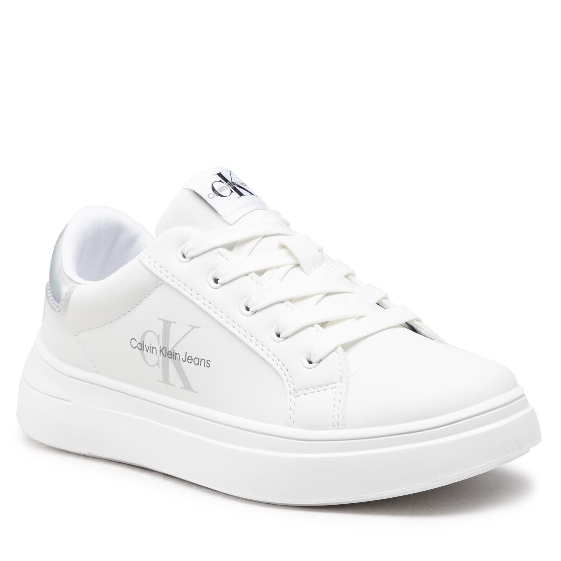 Calvin Klein Jeans Сникърси Low Cut-Up Sneaker V3X9-80345-1355 S Бял - Pepit.bg