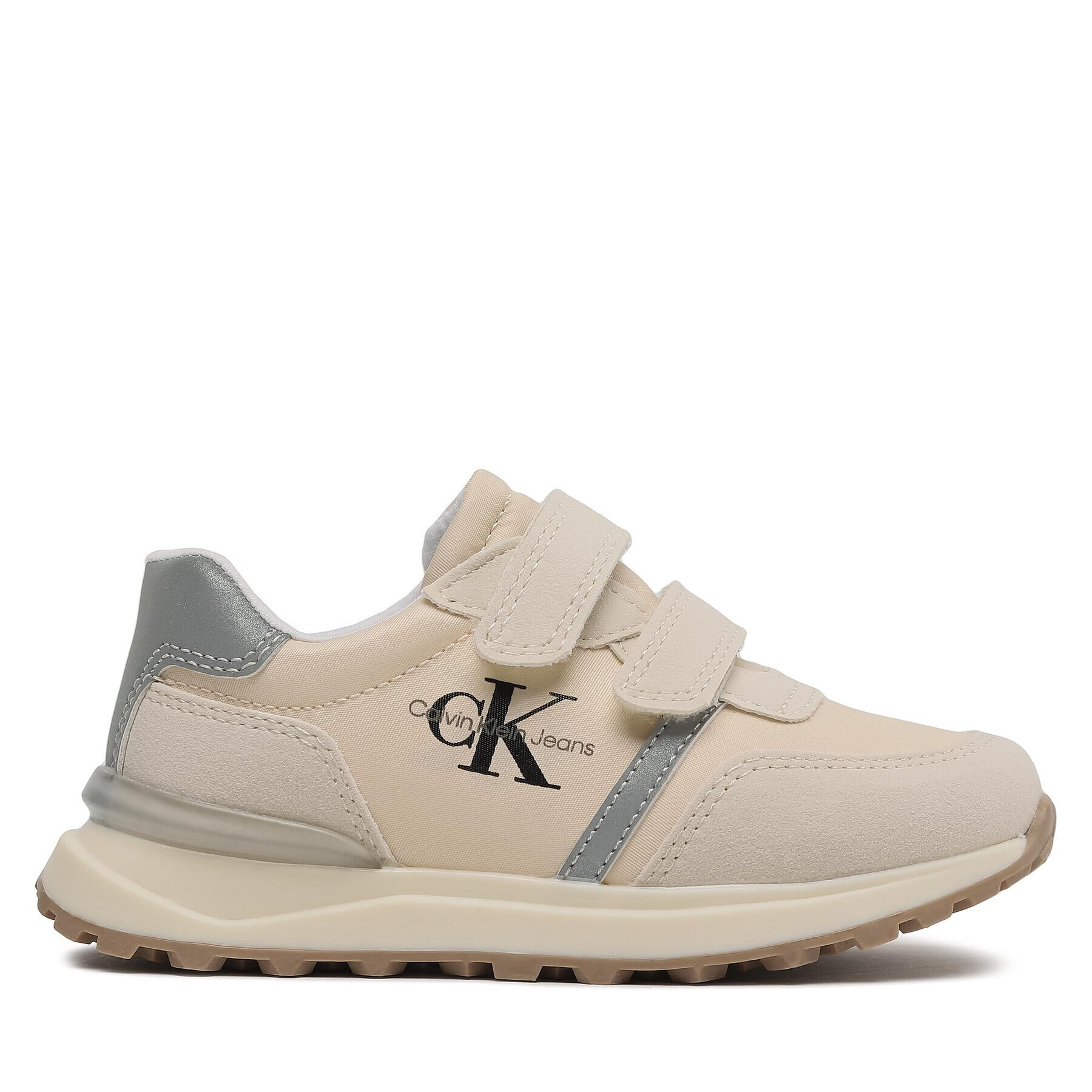 Calvin Klein Jeans Сникърси Low Cut Velcro Sneaker V1B9-80574-1587 S Бежов - Pepit.bg