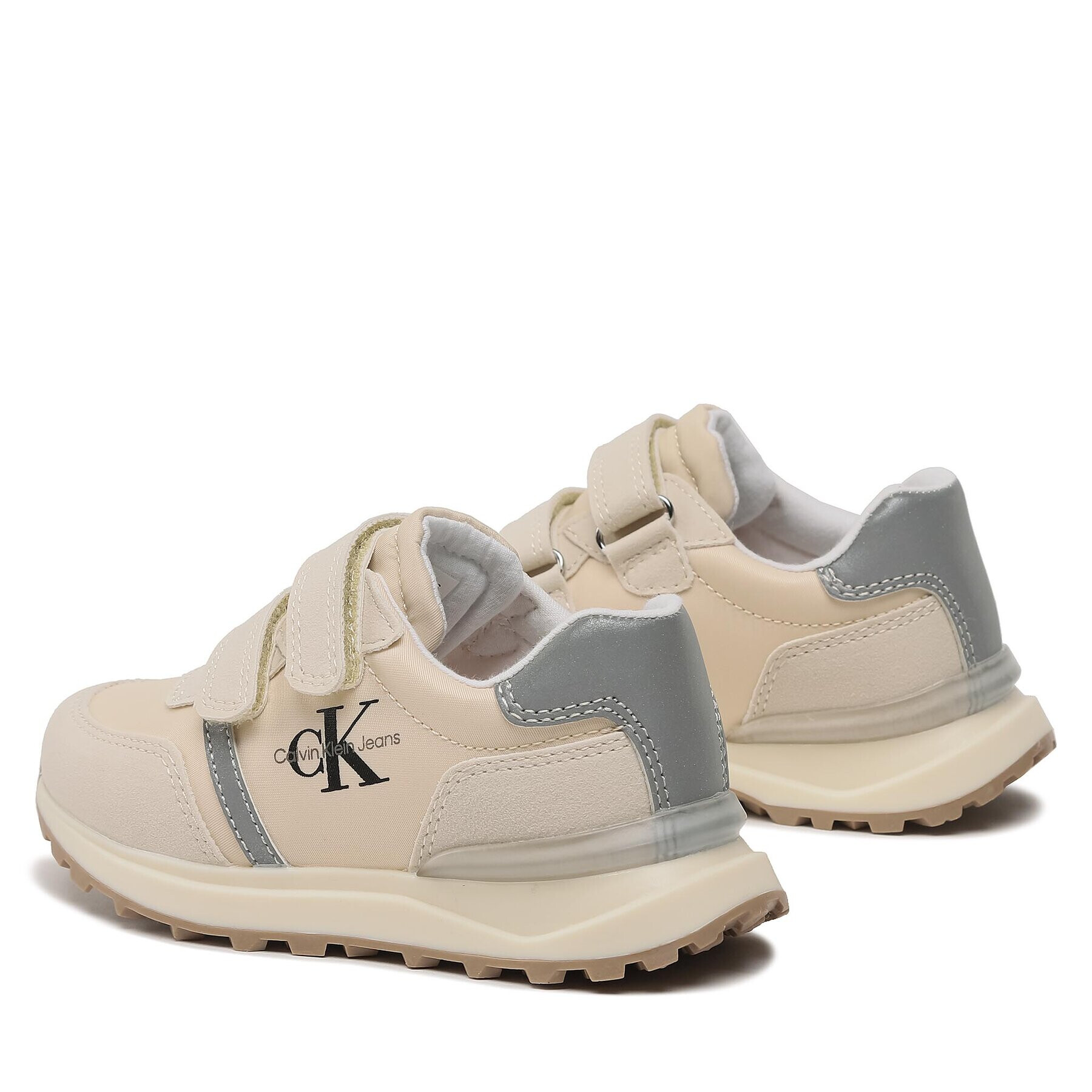 Calvin Klein Jeans Сникърси Low Cut Velcro Sneaker V1B9-80574-1587 S Бежов - Pepit.bg