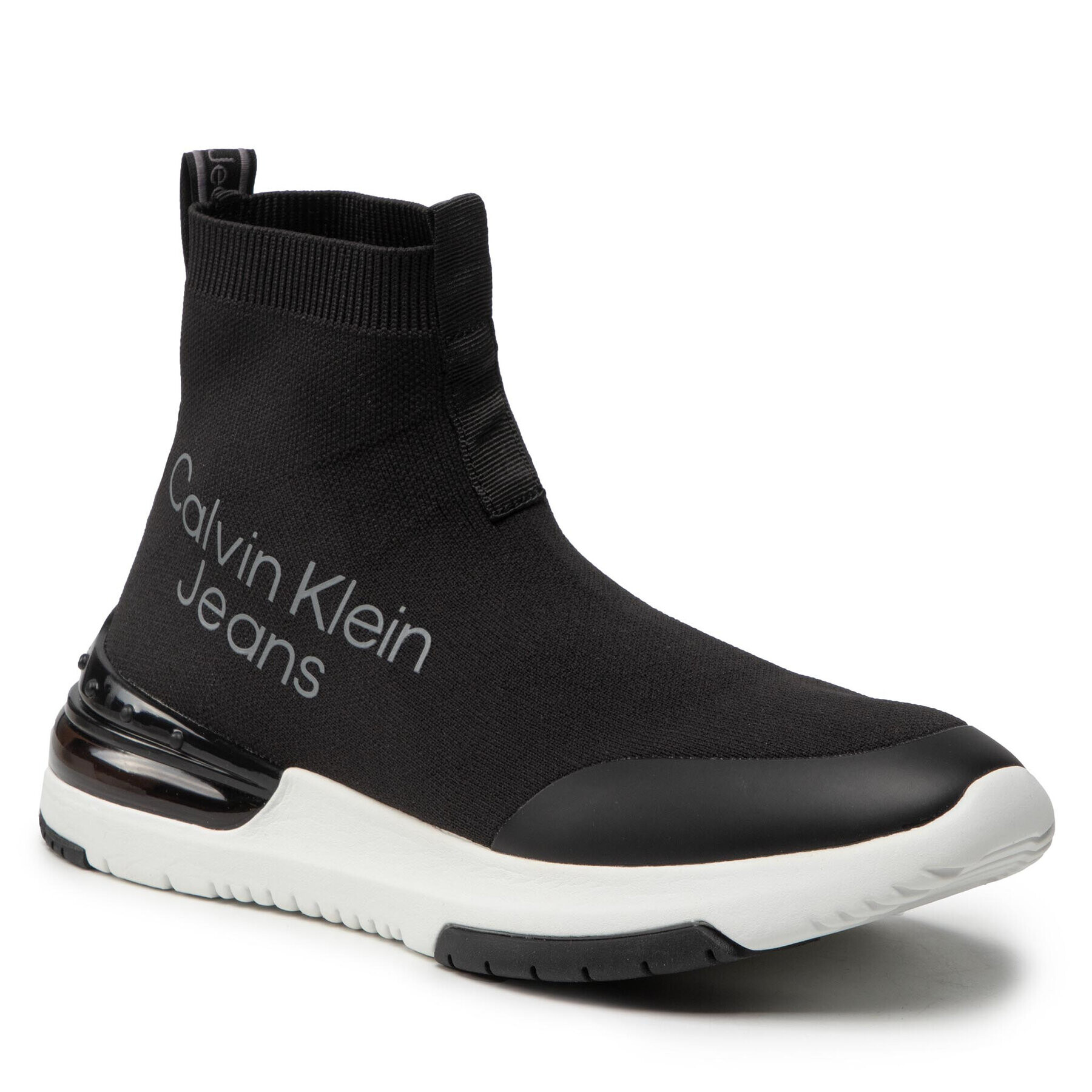 Calvin Klein Jeans Сникърси New Sporty Runner Comfair Sock YM0YM00388 Черен - Pepit.bg