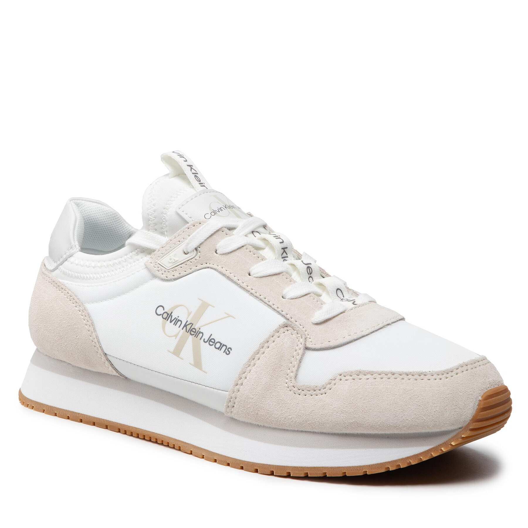 Calvin Klein Jeans Сникърси Retro Runner 3 YM0YM00040 Бежов - Pepit.bg