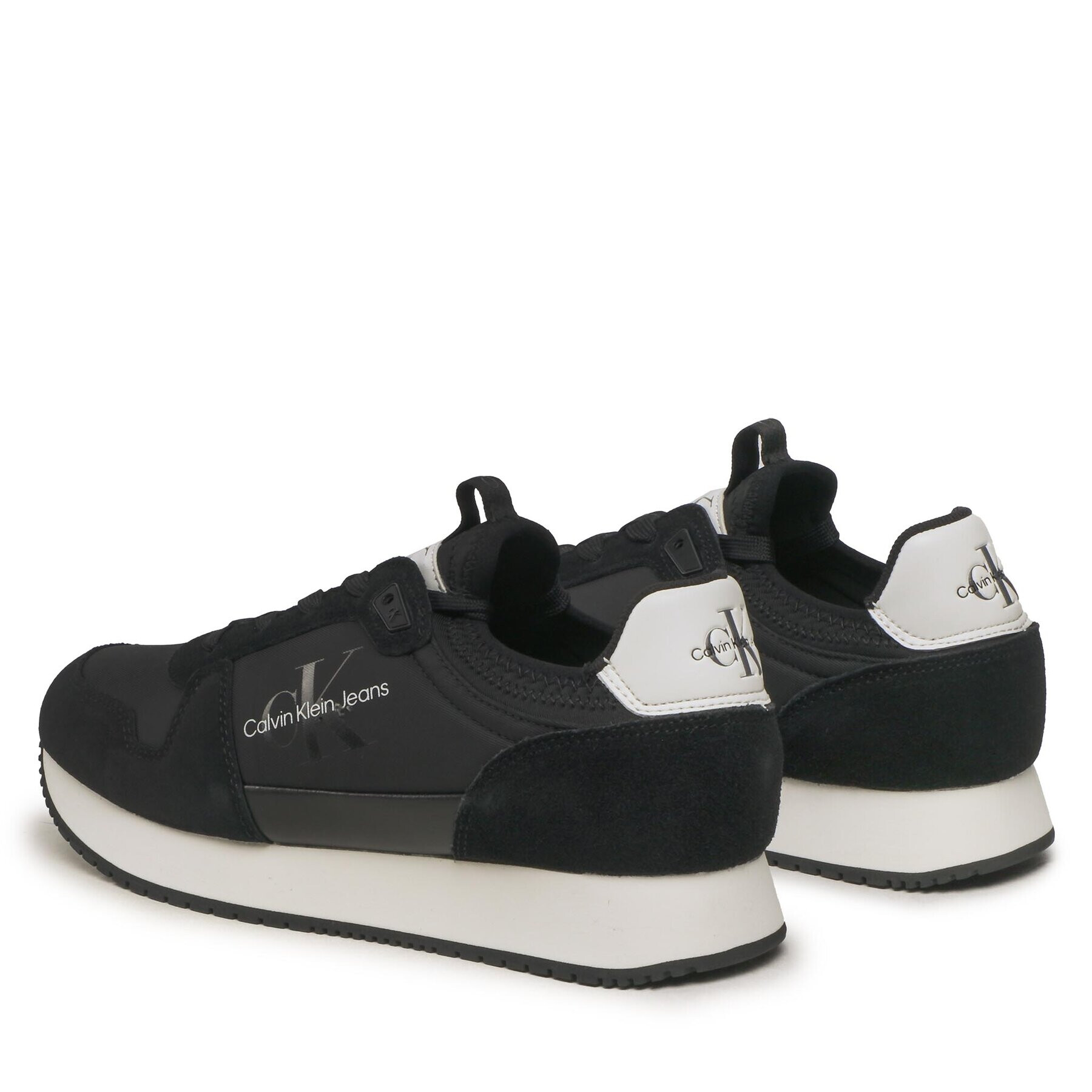 Calvin Klein Jeans Сникърси Retro Runner Laceup Refl YM0YM00742 Черен - Pepit.bg