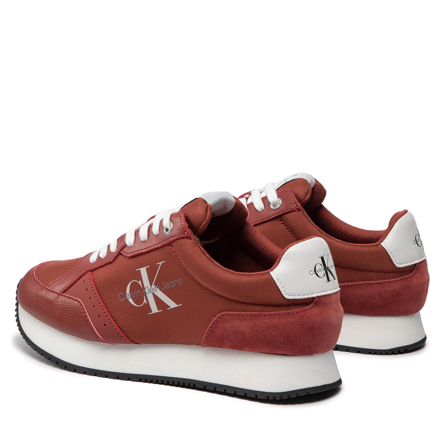 Calvin Klein Jeans Сникърси Retro Runner Laceup YM0YM00418 Червен - Pepit.bg