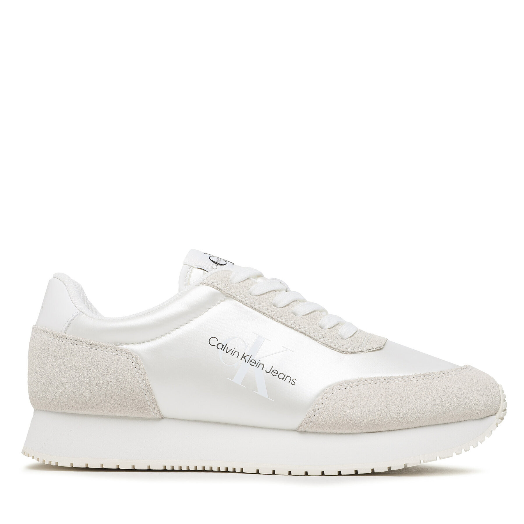 Calvin Klein Jeans Сникърси Retro Runner Low Laceup Ny Pearl YW0YW01056 Бял - Pepit.bg