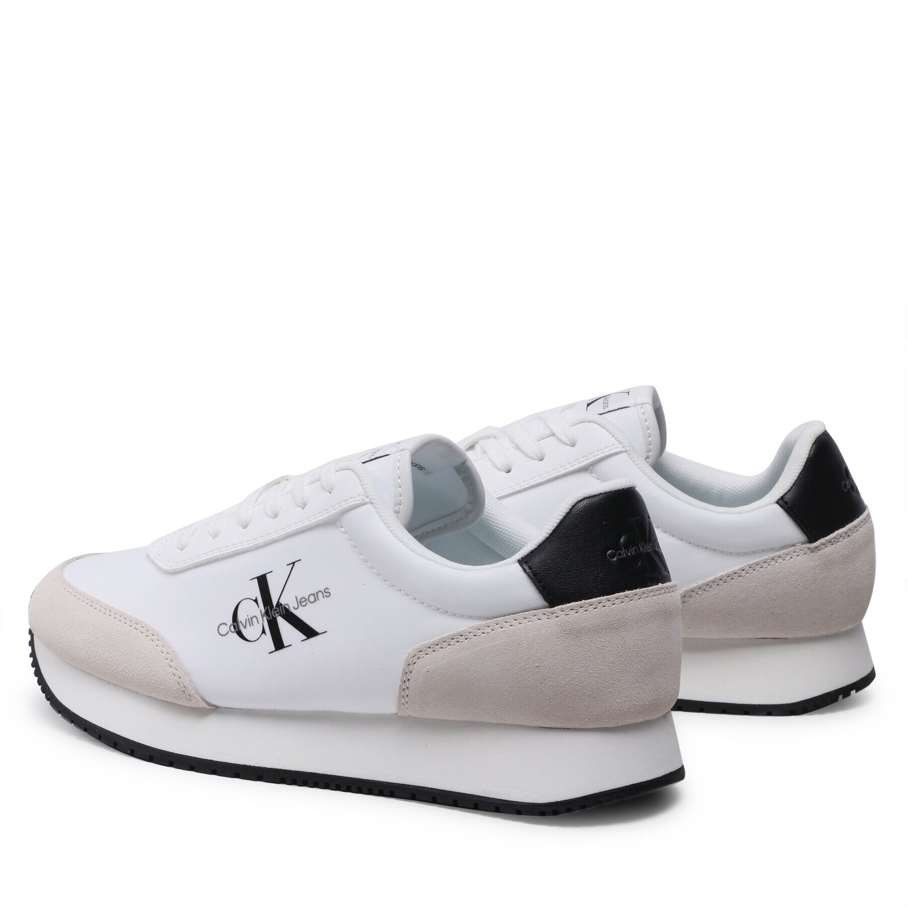 Calvin Klein Jeans Сникърси Retro Runner Su-Ny Mono YM0YM00683 Бял - Pepit.bg