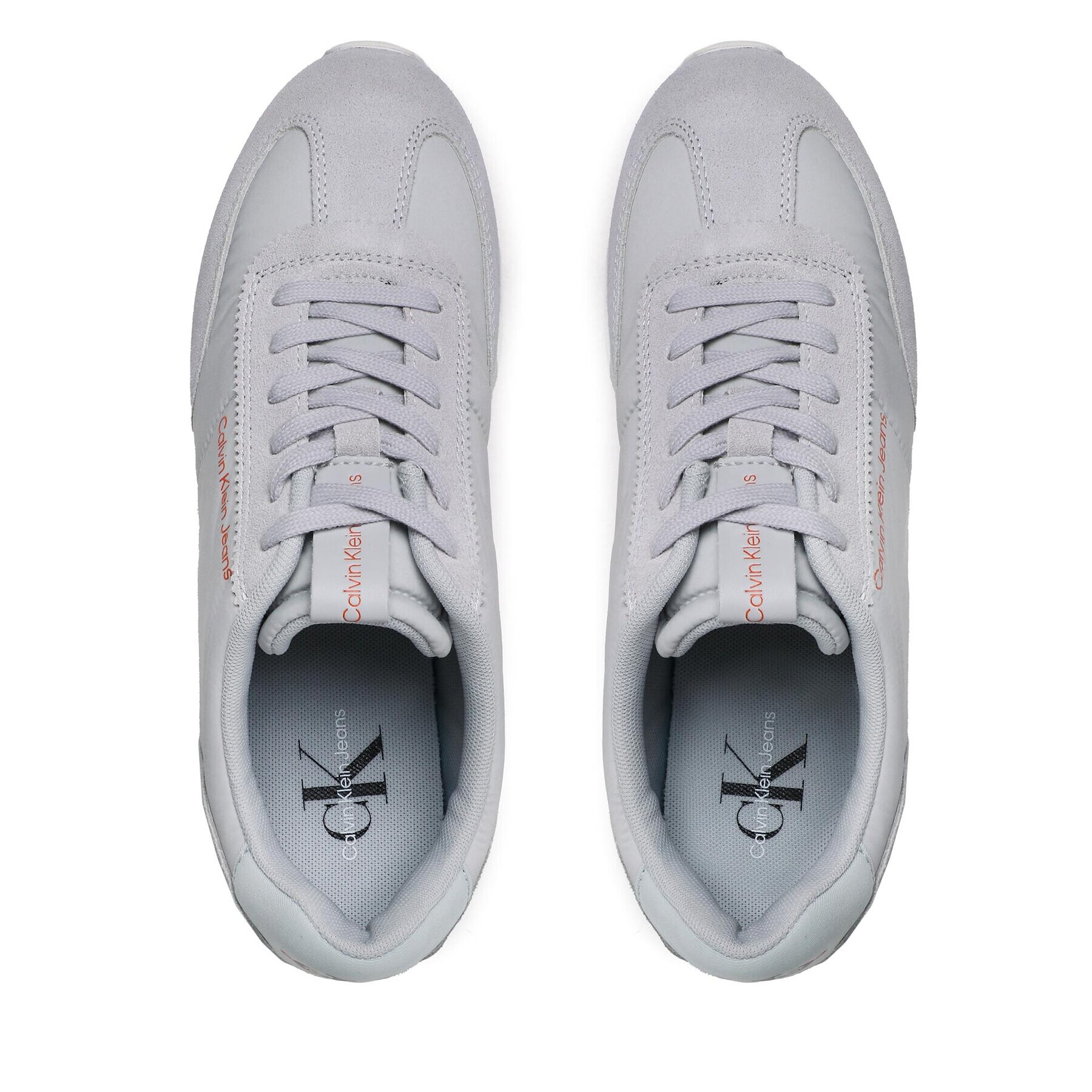 Calvin Klein Jeans Сникърси Retro Runner Wingtip Mix YM0YM00620 Сив - Pepit.bg
