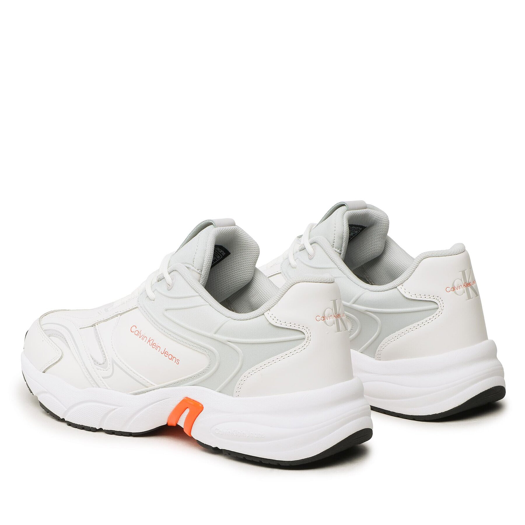 Calvin Klein Jeans Сникърси Retro Tennis High/Low Frequency YM0YM00637 Бял - Pepit.bg