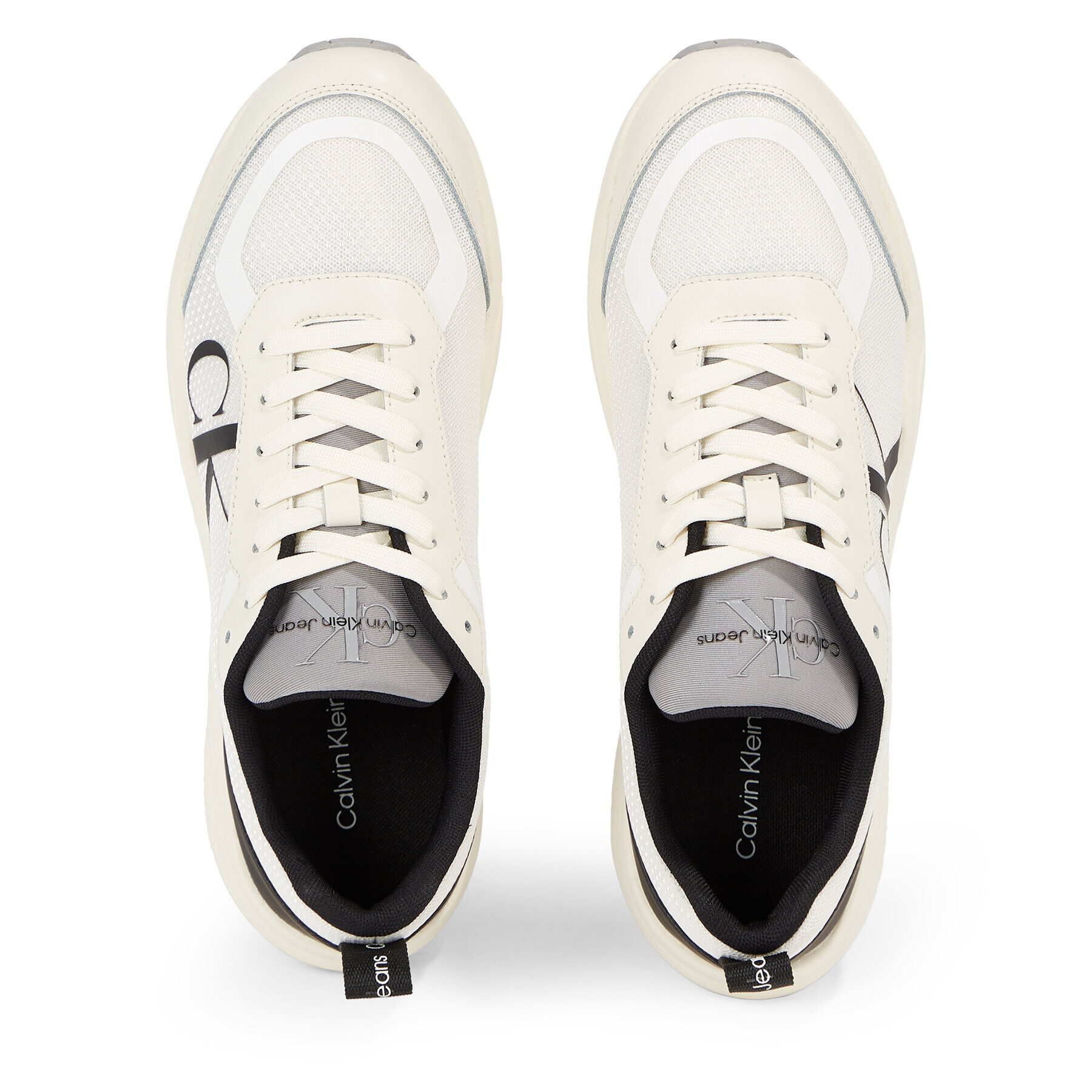 Calvin Klein Jeans Сникърси Retro Tennis Laceup Mesh YM0YM00785 Бял - Pepit.bg