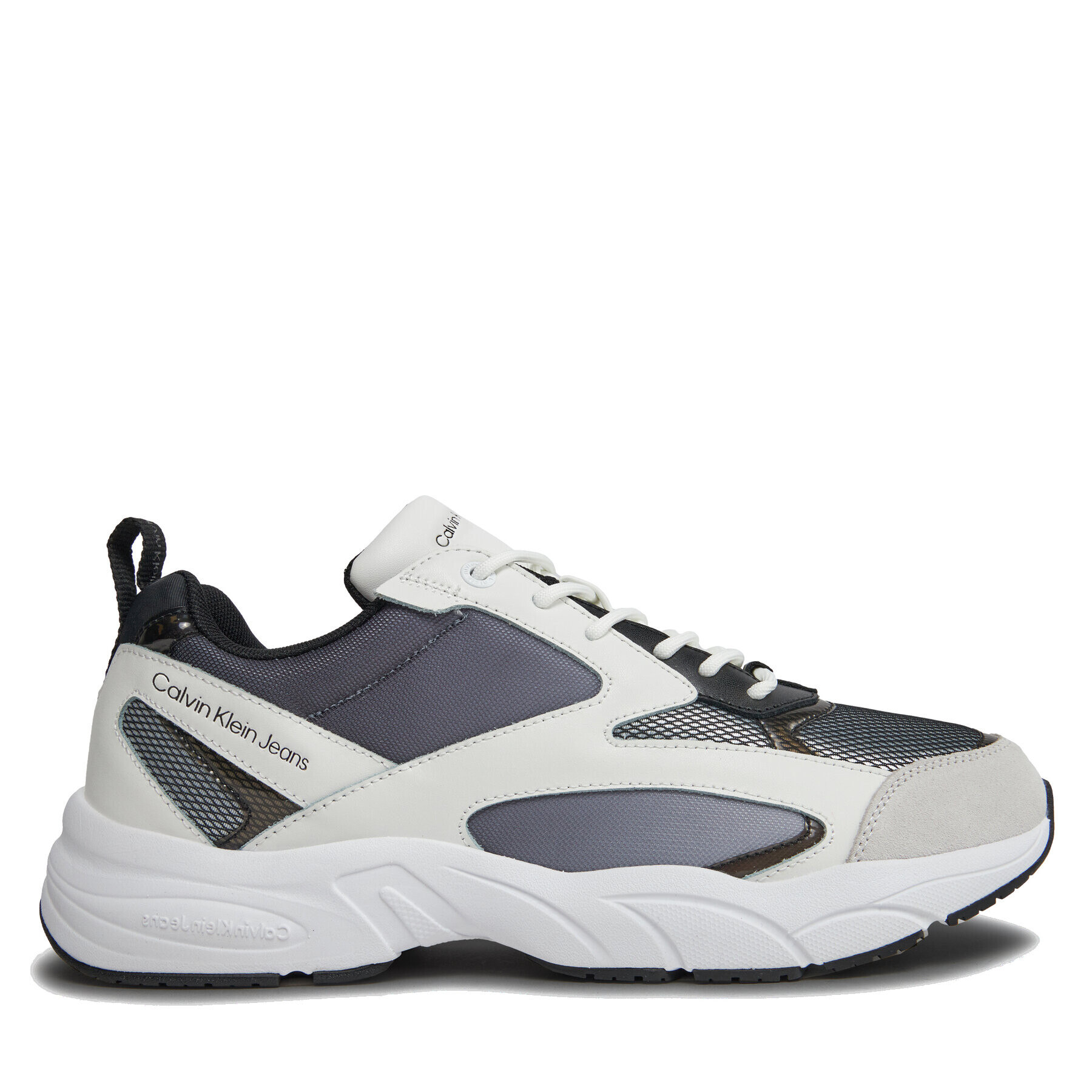 Calvin Klein Jeans Сникърси Retro Tennis Low Mix In Sat YM0YM00877 Черен - Pepit.bg