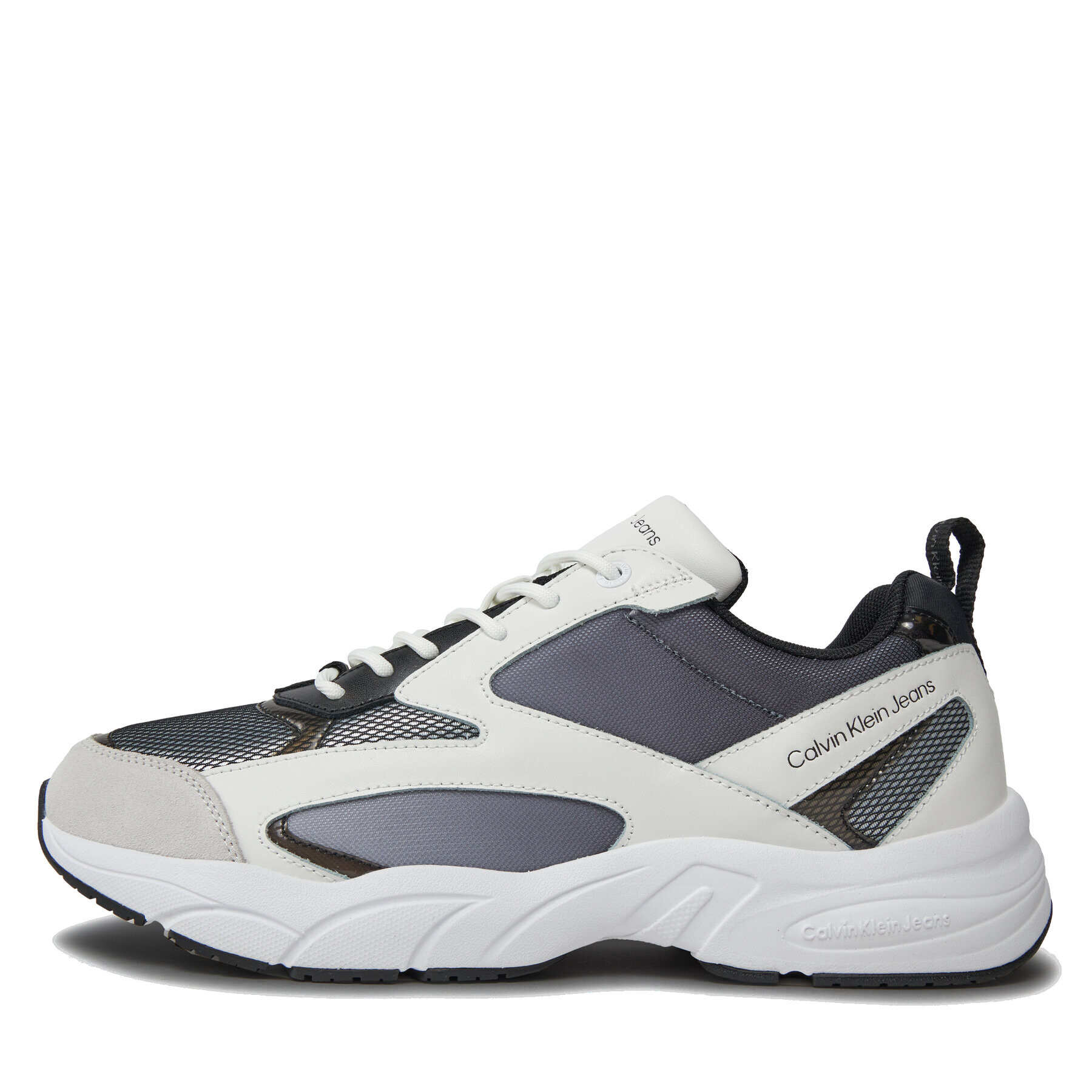 Calvin Klein Jeans Сникърси Retro Tennis Low Mix In Sat YM0YM00877 Черен - Pepit.bg