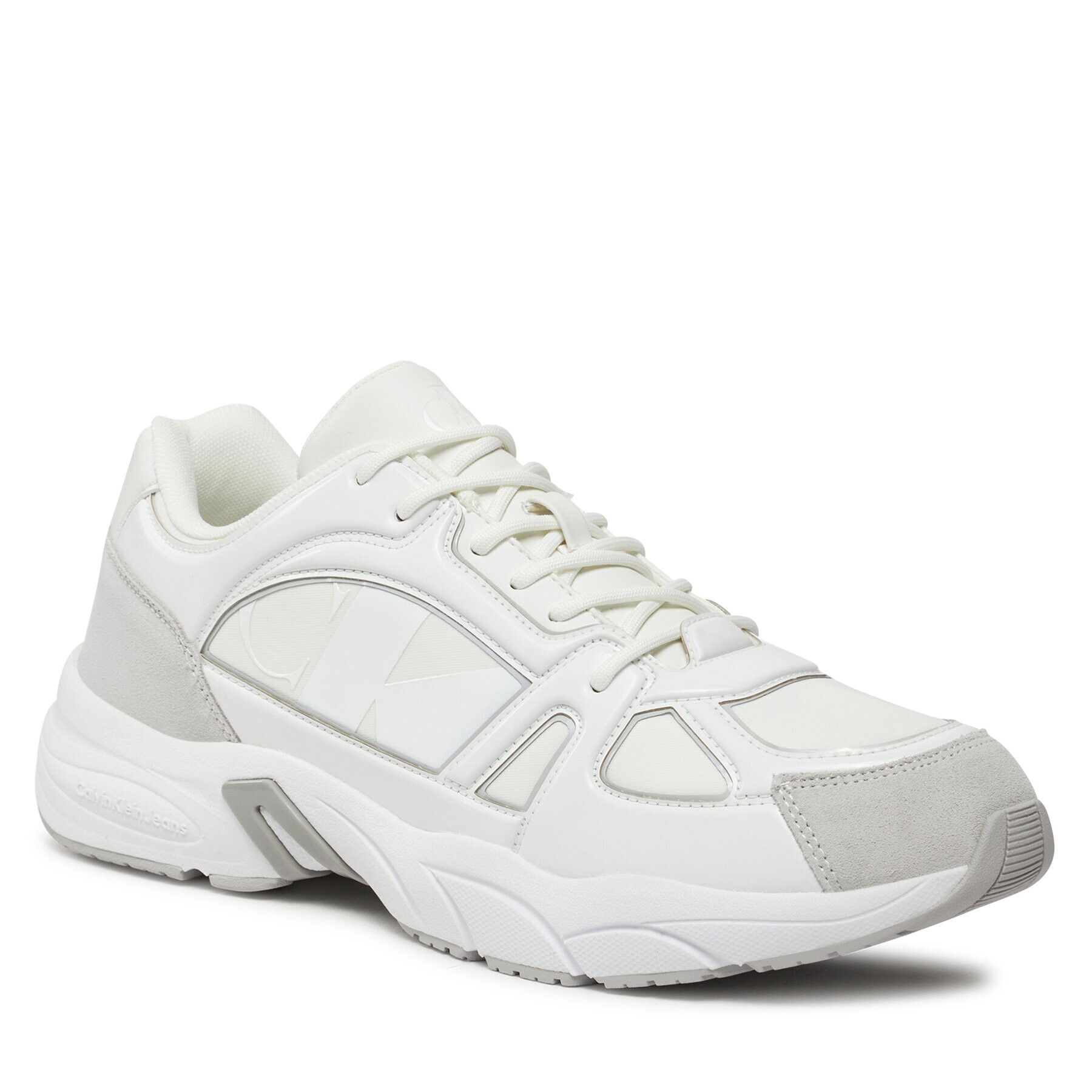 Calvin Klein Jeans Сникърси Retro Tennis Low Mix Nbs Lum YM0YM00882 Бял - Pepit.bg