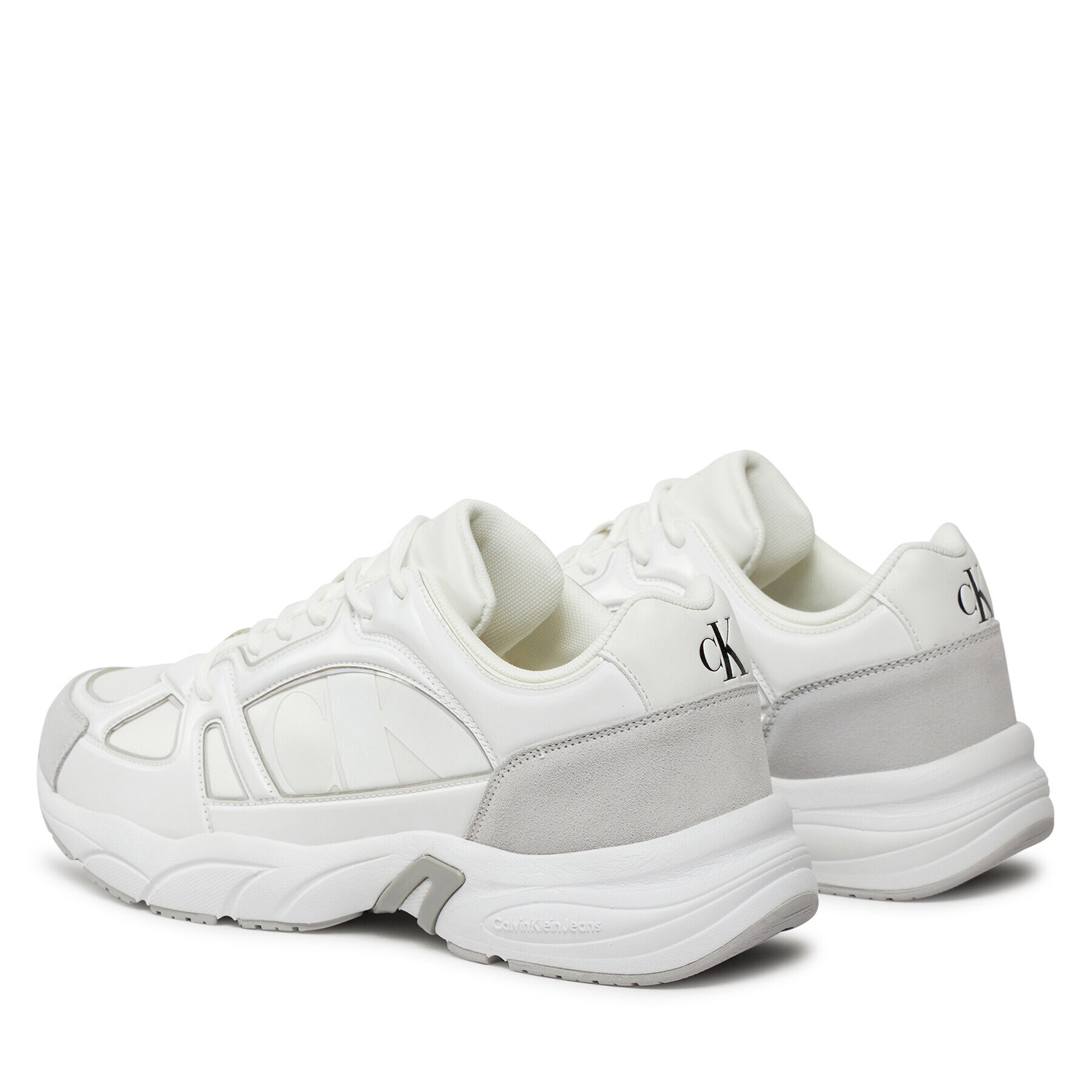 Calvin Klein Jeans Сникърси Retro Tennis Low Mix Nbs Lum YM0YM00882 Бял - Pepit.bg