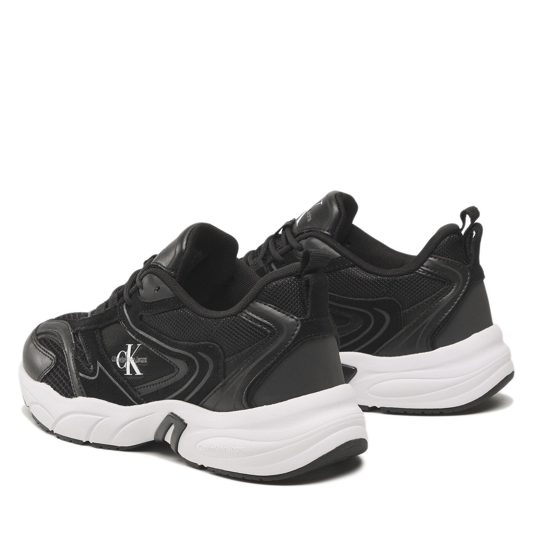 Calvin Klein Jeans Сникърси Retro Tennis Su-Mesh YM0YM00589 Черен - Pepit.bg