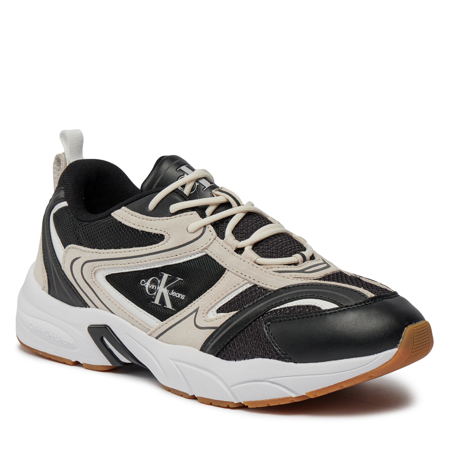 Calvin Klein Jeans Сникърси Retro Tennis Su-Mesh YM0YM00589 Черен - Pepit.bg