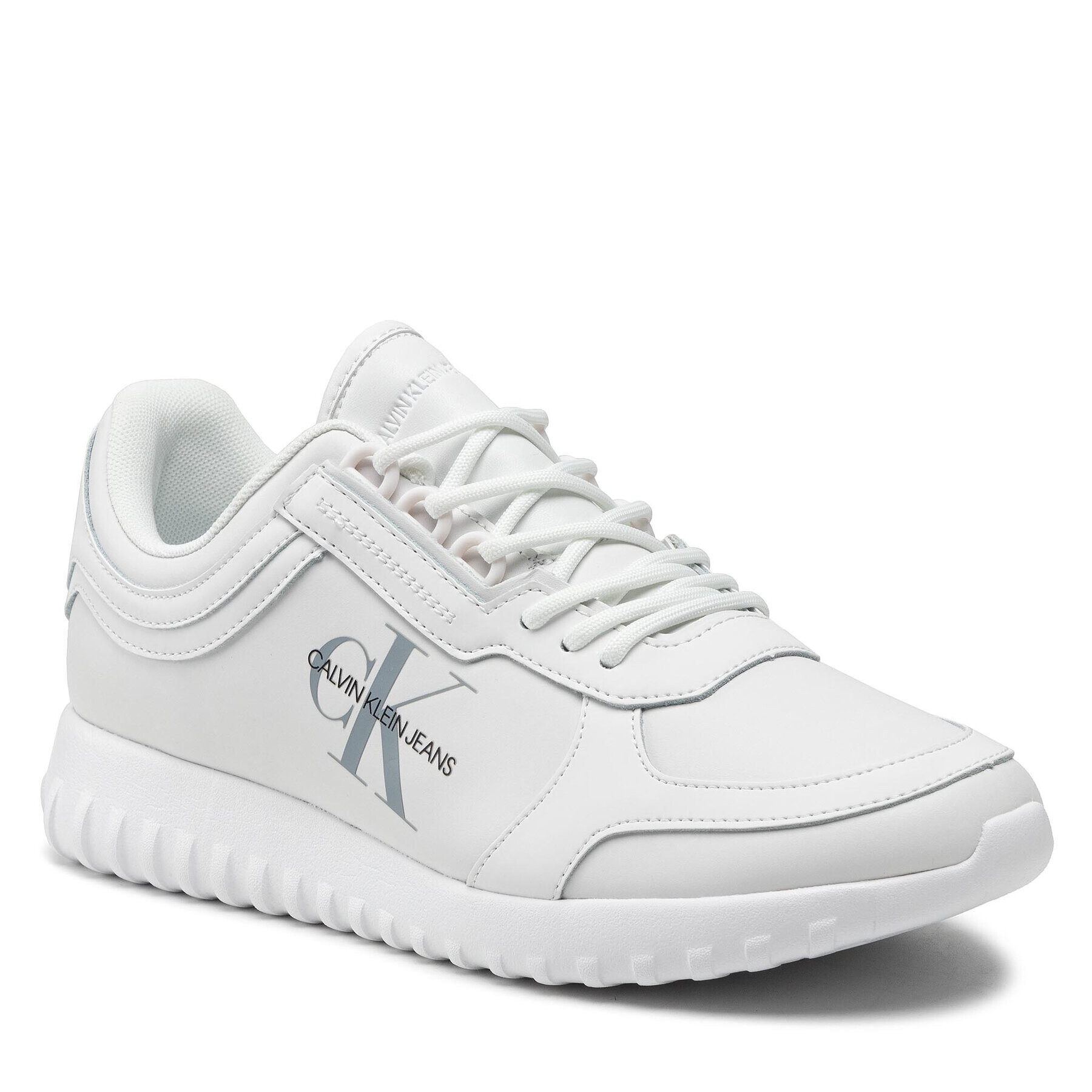 Calvin Klein Jeans Сникърси Runner Laceup Sneaker Eva Lth YM0YM00232 Бял - Pepit.bg