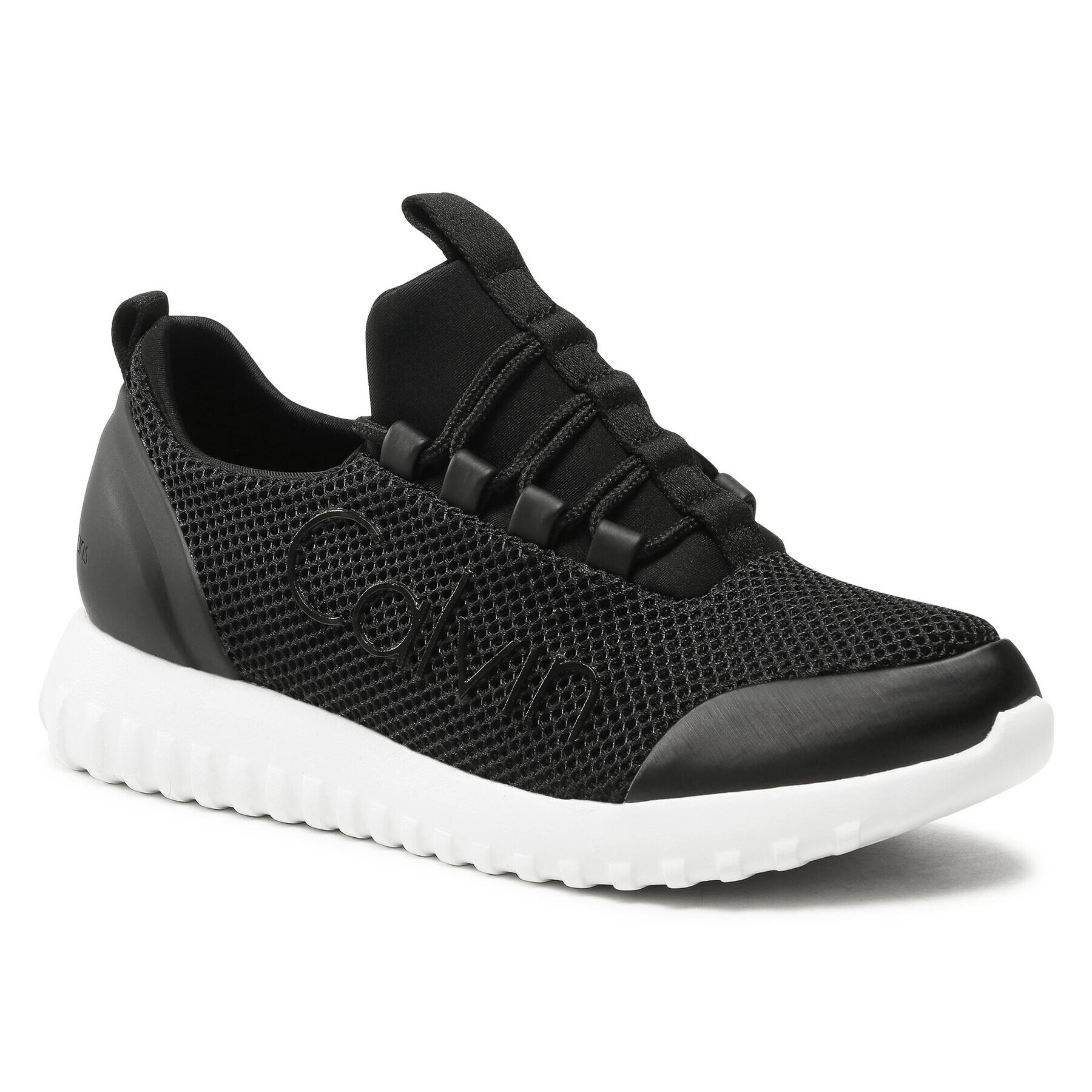 Calvin Klein Jeans Сникърси Runner Sneaker Laceup Mesh YW0YW00165 Черен - Pepit.bg