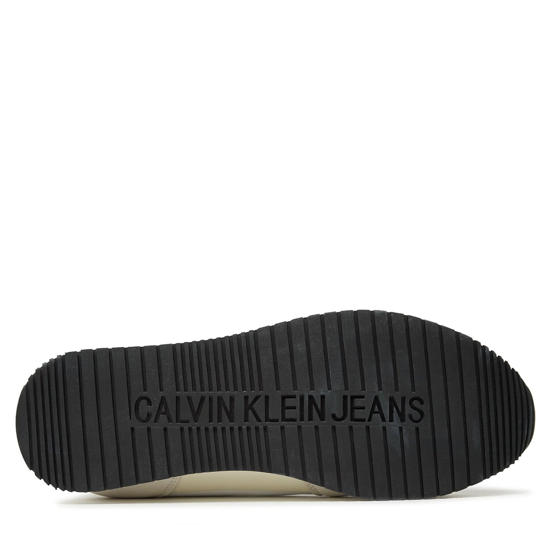 Calvin Klein Jeans Сникърси Runner Sock Laceup Ny-Lth YM0YM00553 Бял - Pepit.bg