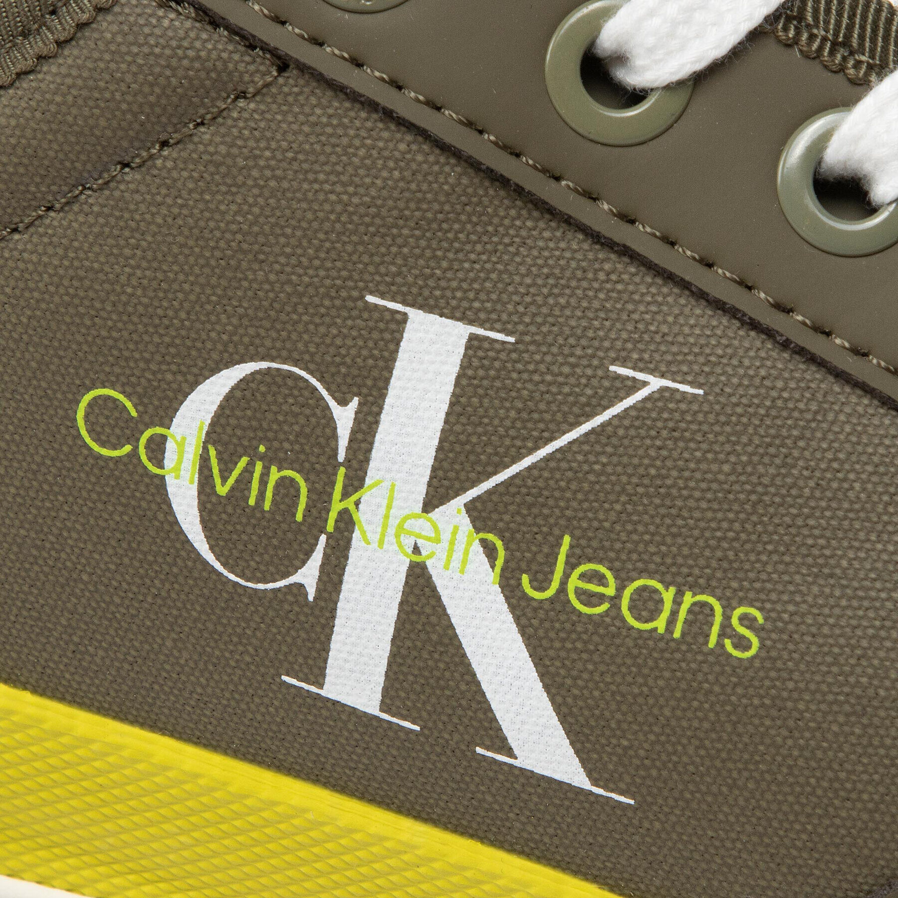 Calvin Klein Jeans Сникърси Skater Vulcanized Laceup Rcotton YM0YM00414 Каки - Pepit.bg