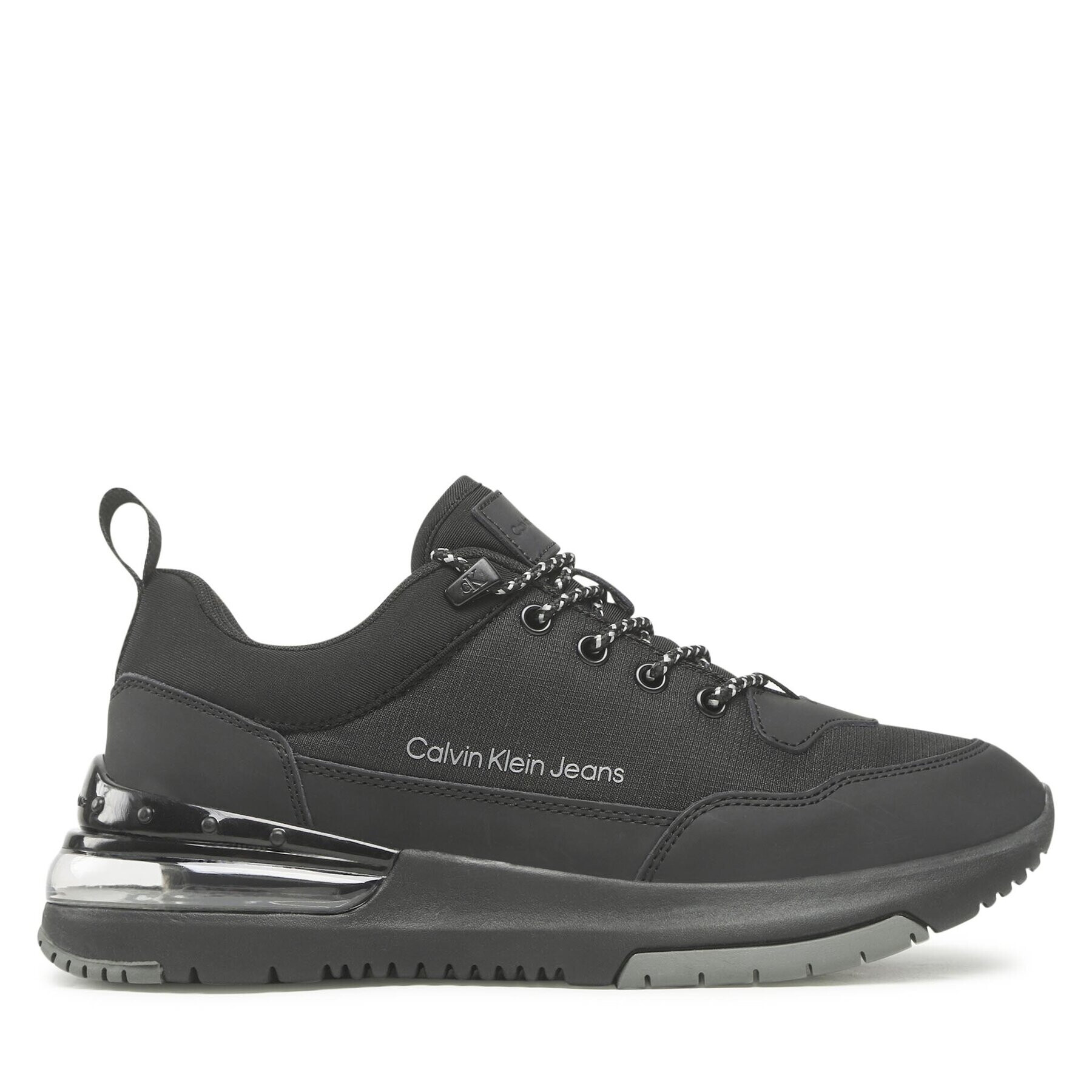 Calvin Klein Jeans Сникърси Sporty Runner Comfair Laceup Lth YM0YM00517 Черен - Pepit.bg