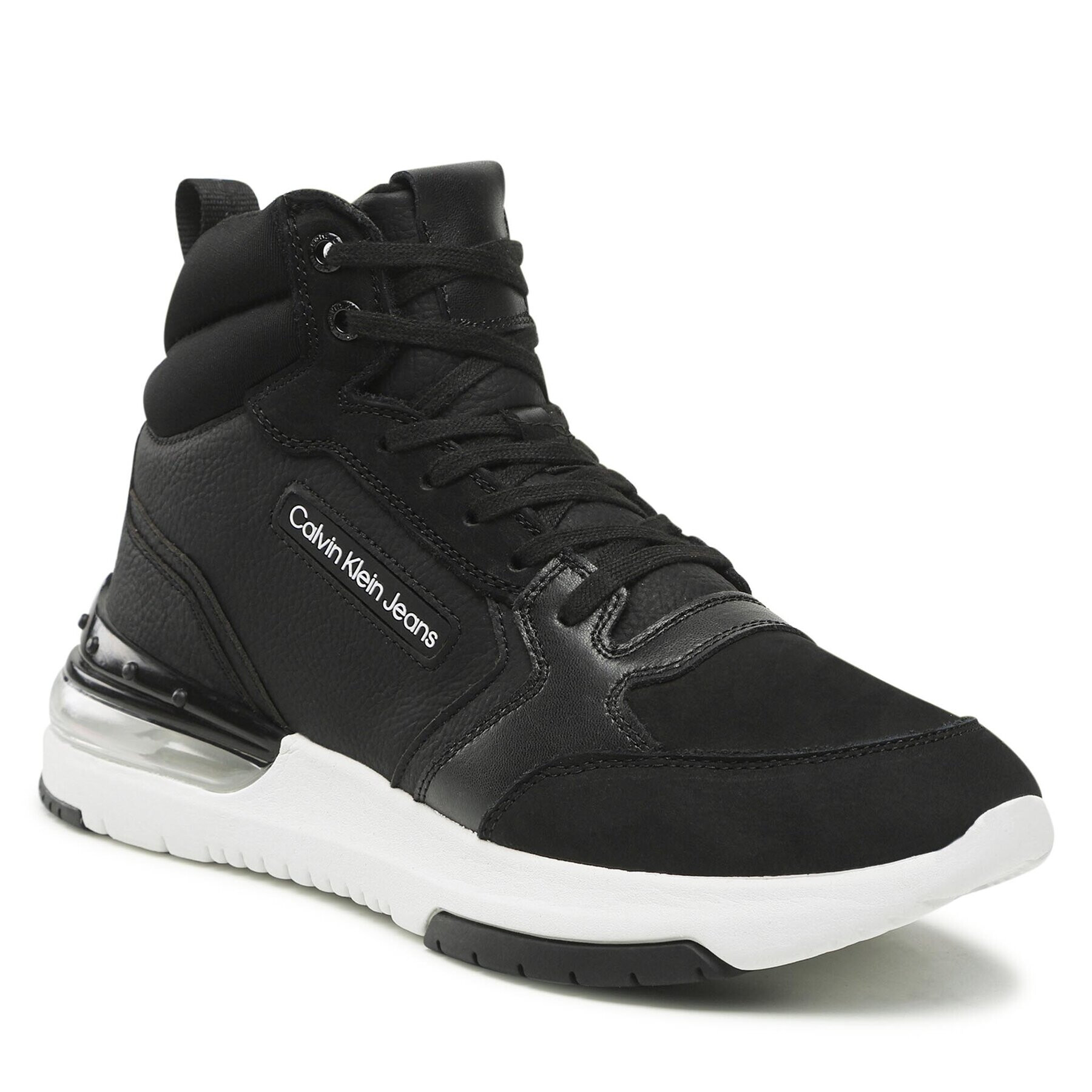 Calvin Klein Jeans Сникърси Sporty Runner Comfair Mid Nu W YM0YM00518 Черен - Pepit.bg