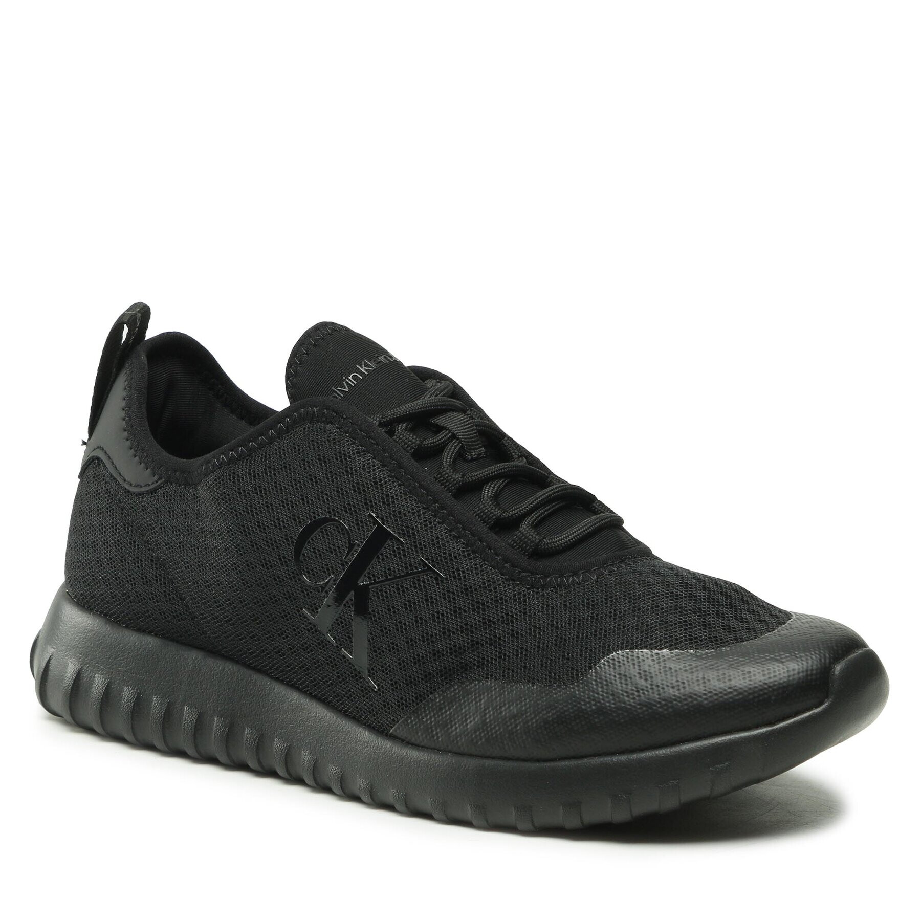 Calvin Klein Jeans Сникърси Sporty Runner Eva Slipon Mesh YM0YM00627 Черен - Pepit.bg