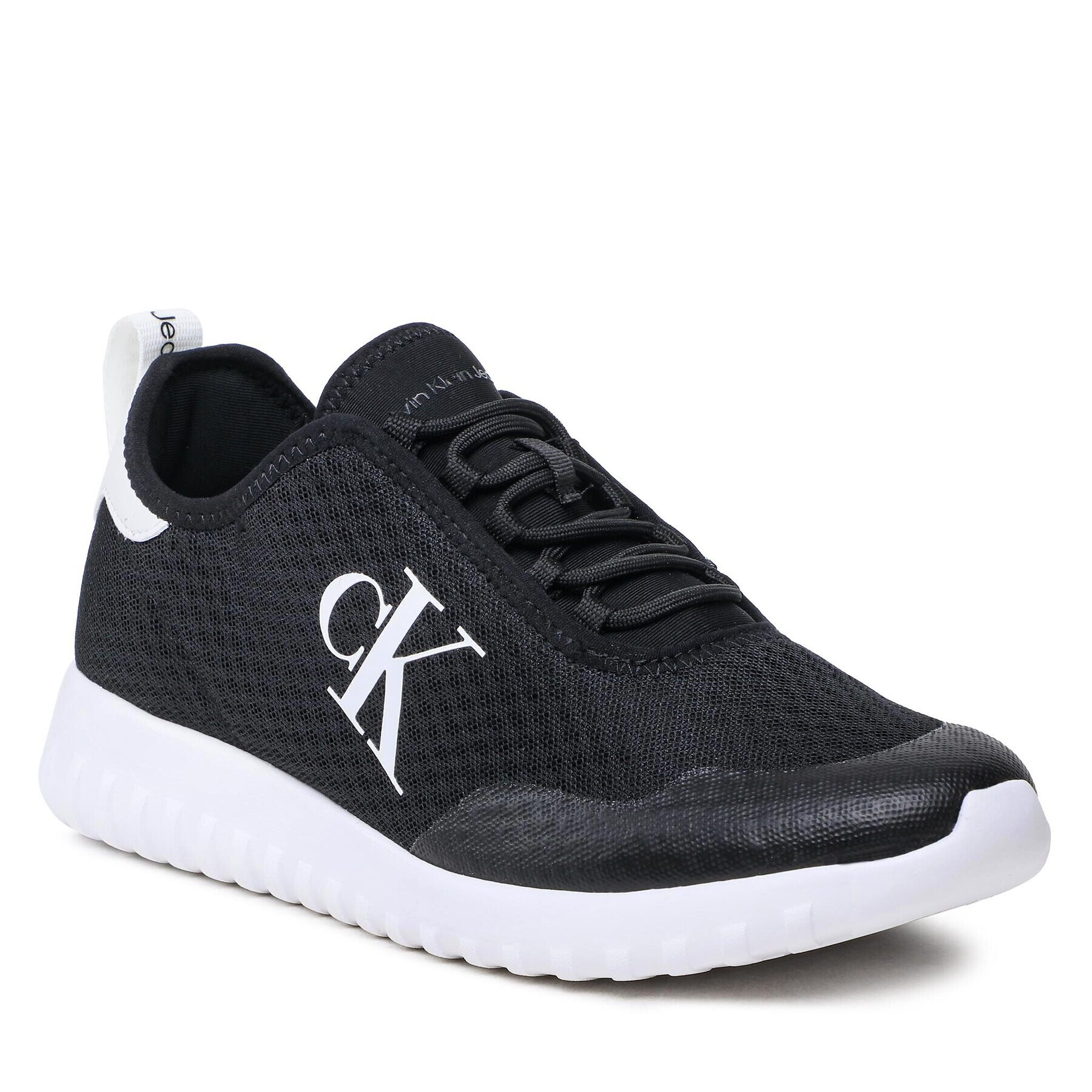 Calvin Klein Jeans Сникърси Sporty Runner Eva Slipon Mesh YM0YM00627 Черен - Pepit.bg