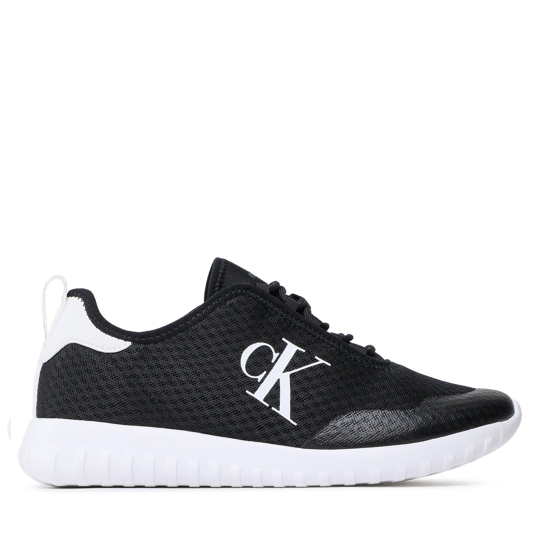 Calvin Klein Jeans Сникърси Sporty Runner Eva Slipon Mesh YM0YM00627 Черен - Pepit.bg