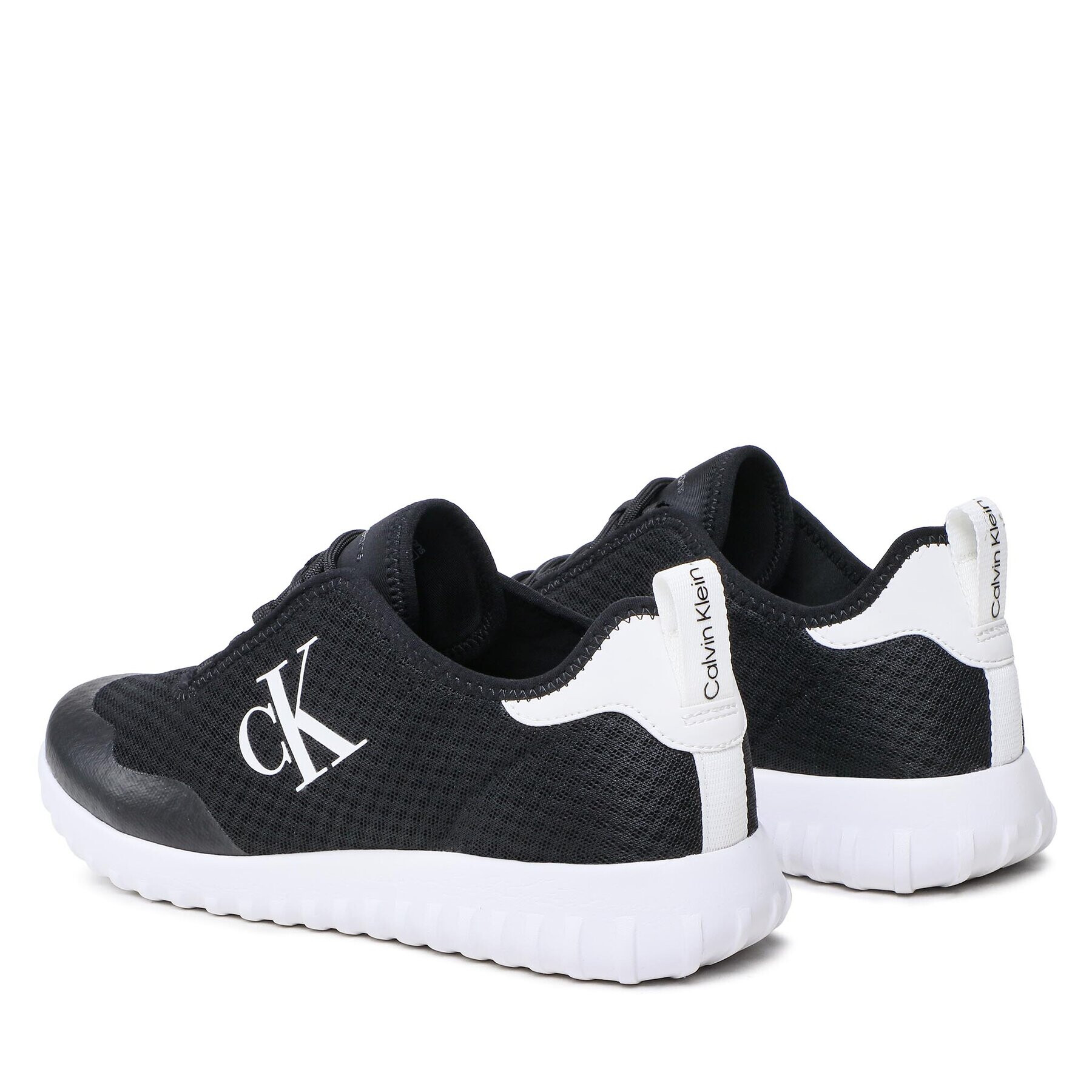 Calvin Klein Jeans Сникърси Sporty Runner Eva Slipon Mesh YM0YM00627 Черен - Pepit.bg