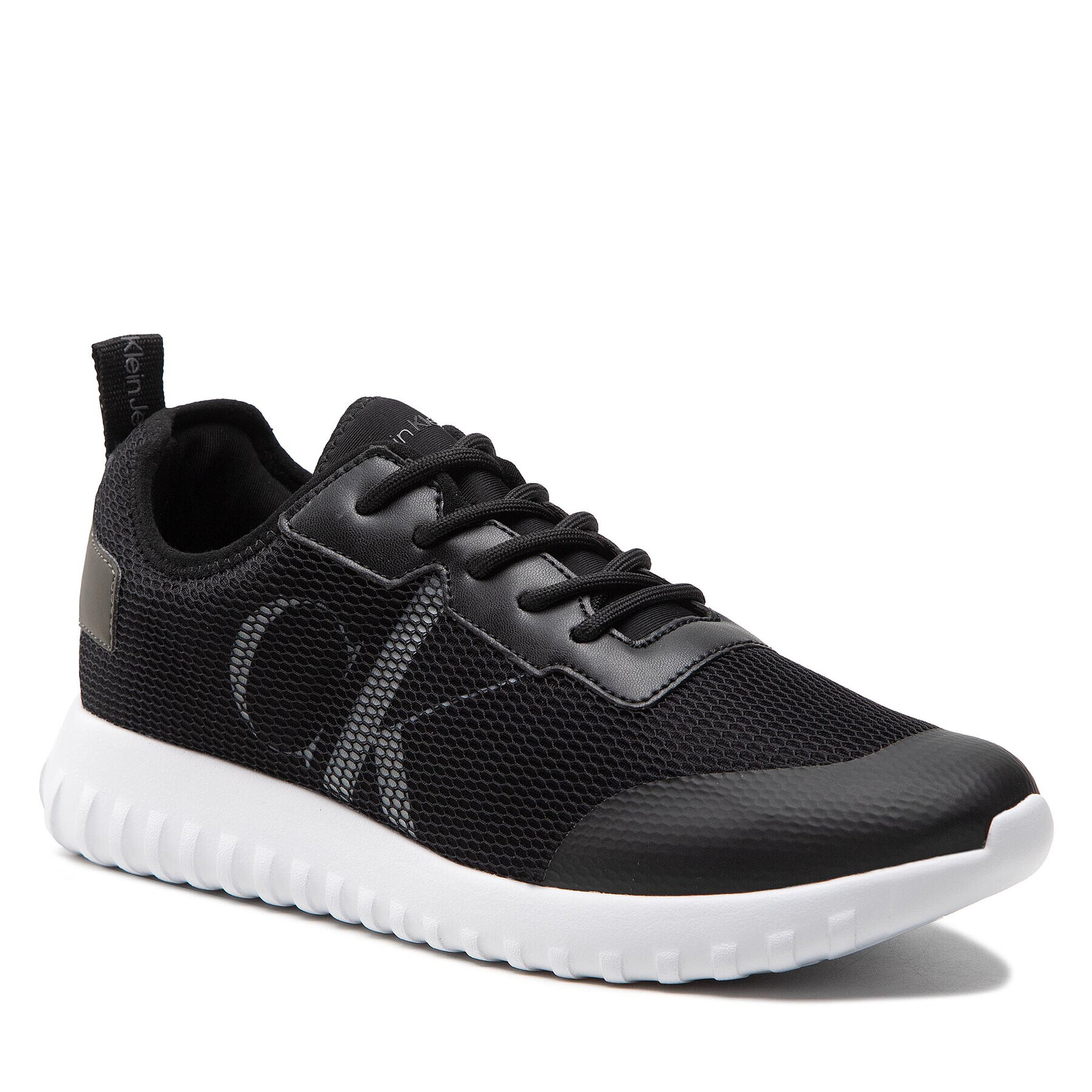 Calvin Klein Jeans Сникърси Sporty Runner Eva Slipon R Poly YM0YM00437 Черен - Pepit.bg