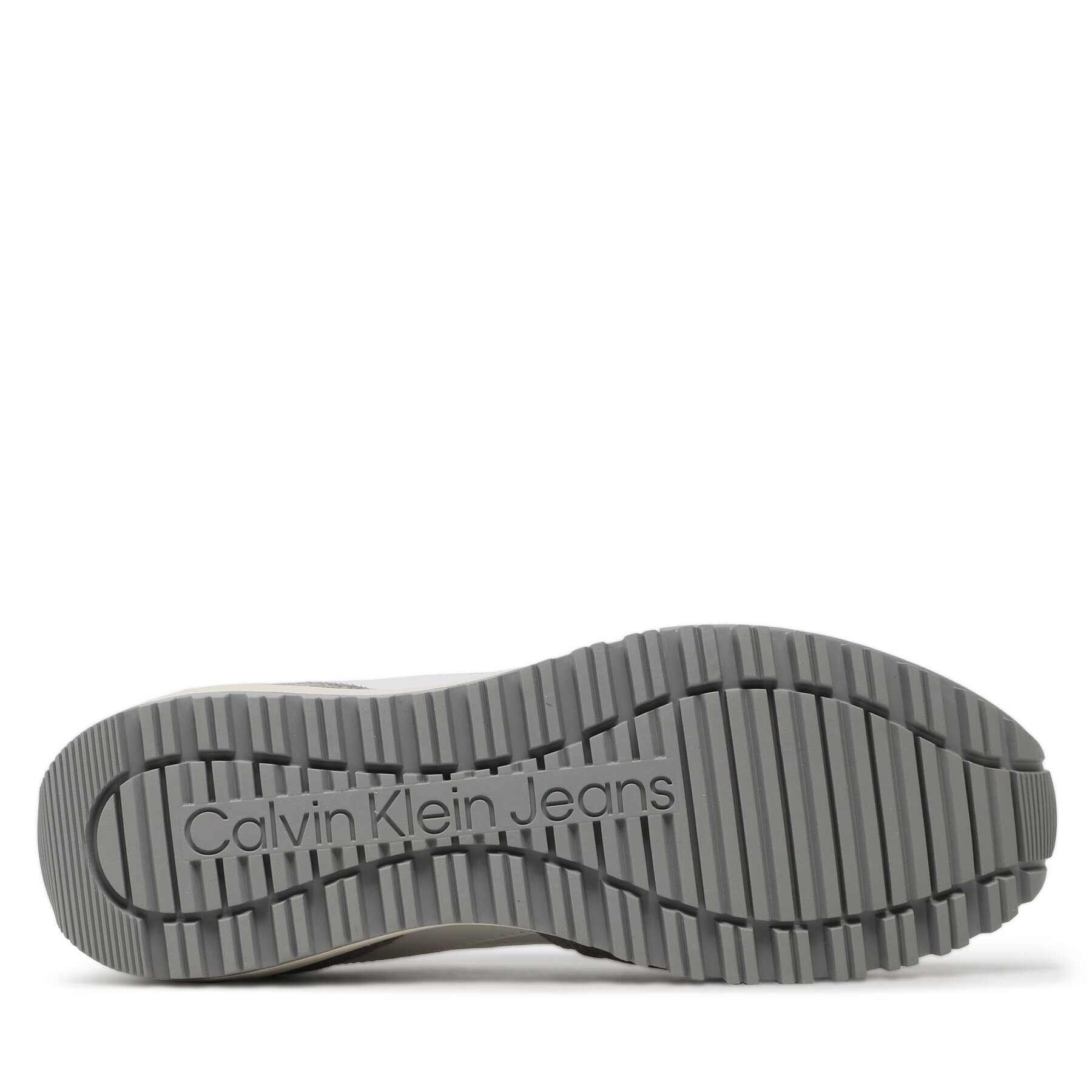 Calvin Klein Jeans Сникърси Toothy Run Laceup Low Lth Mix YM0YM00744 Бял - Pepit.bg