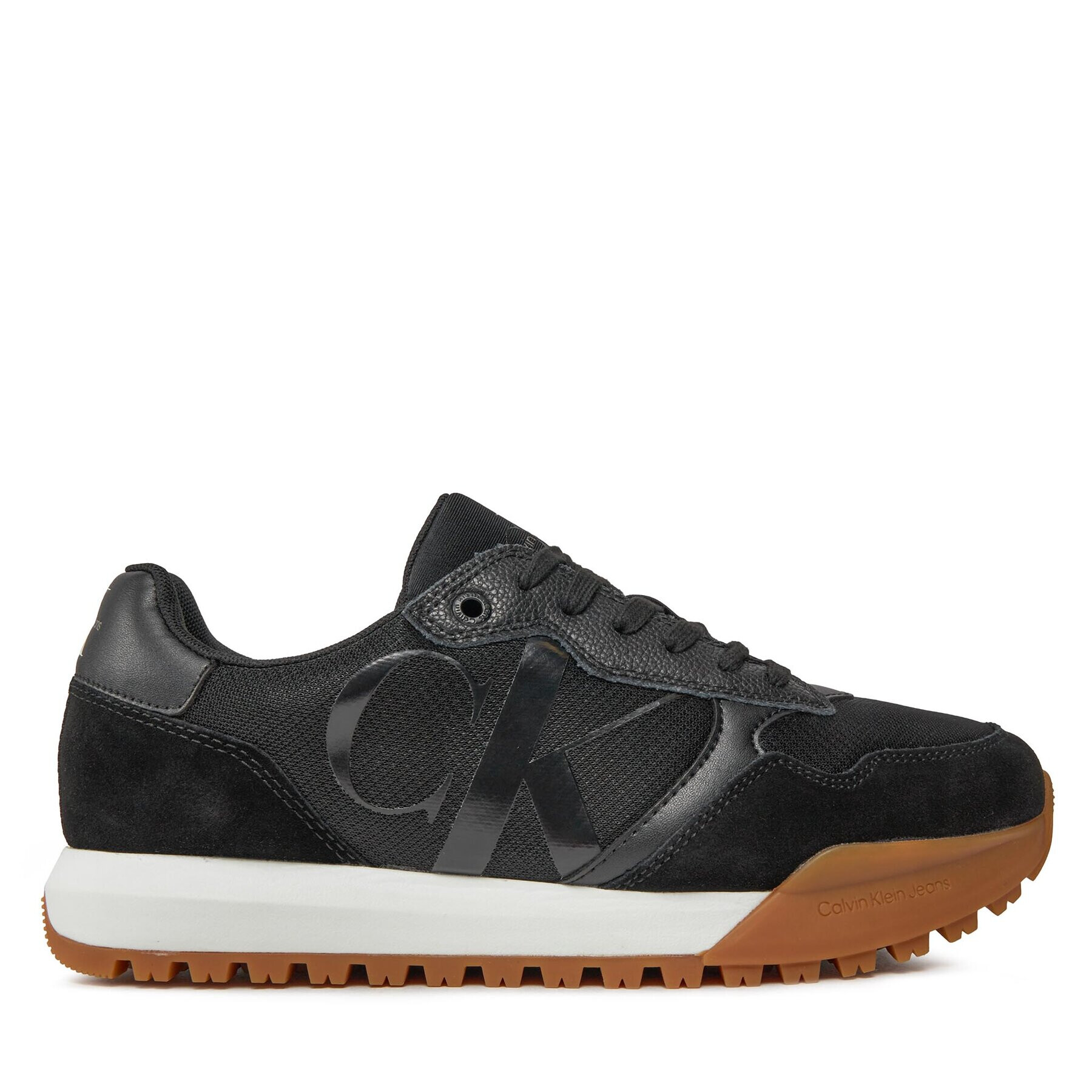 Calvin Klein Jeans Сникърси Toothy Runner Bold Mono YM0YM00583 Черен - Pepit.bg