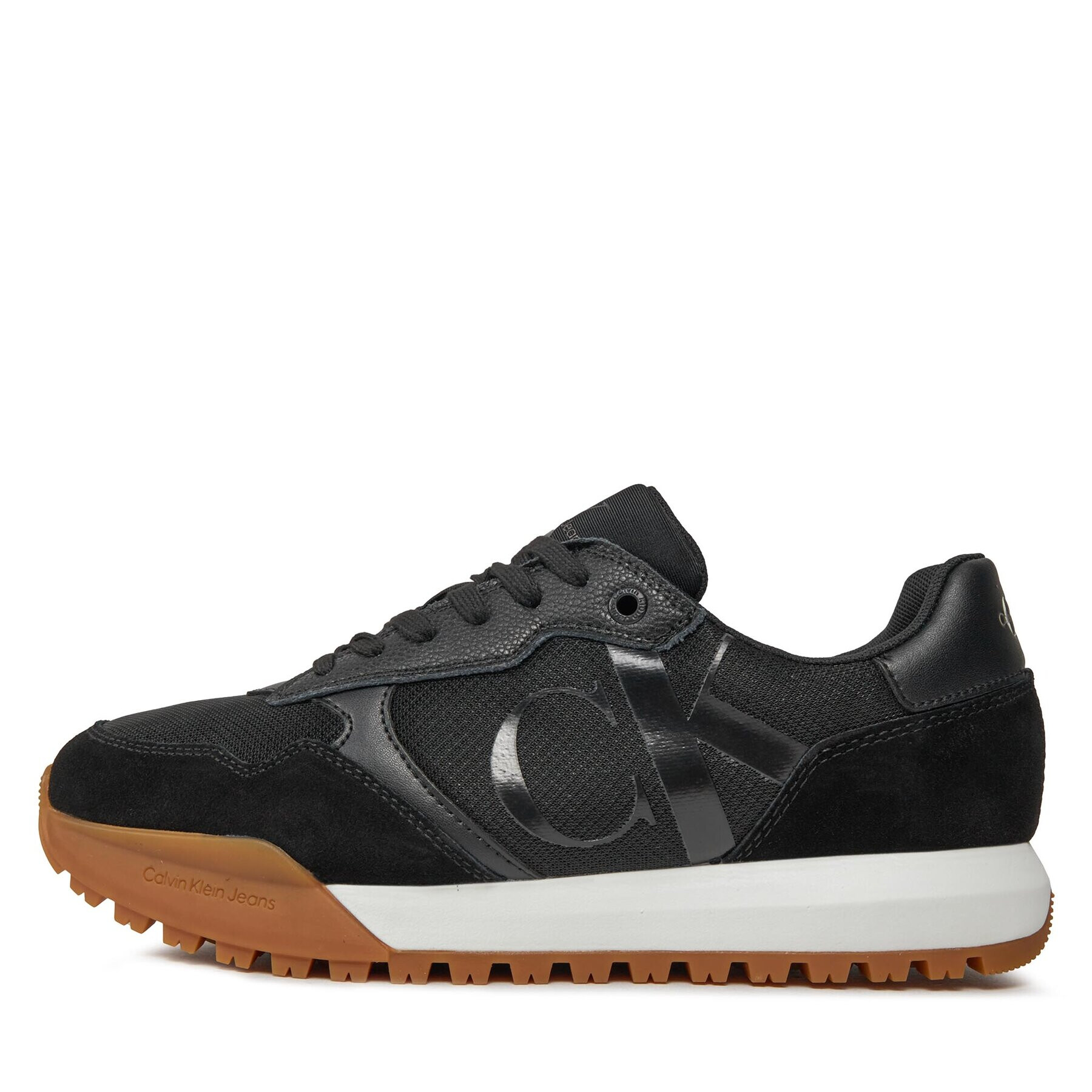 Calvin Klein Jeans Сникърси Toothy Runner Bold Mono YM0YM00583 Черен - Pepit.bg