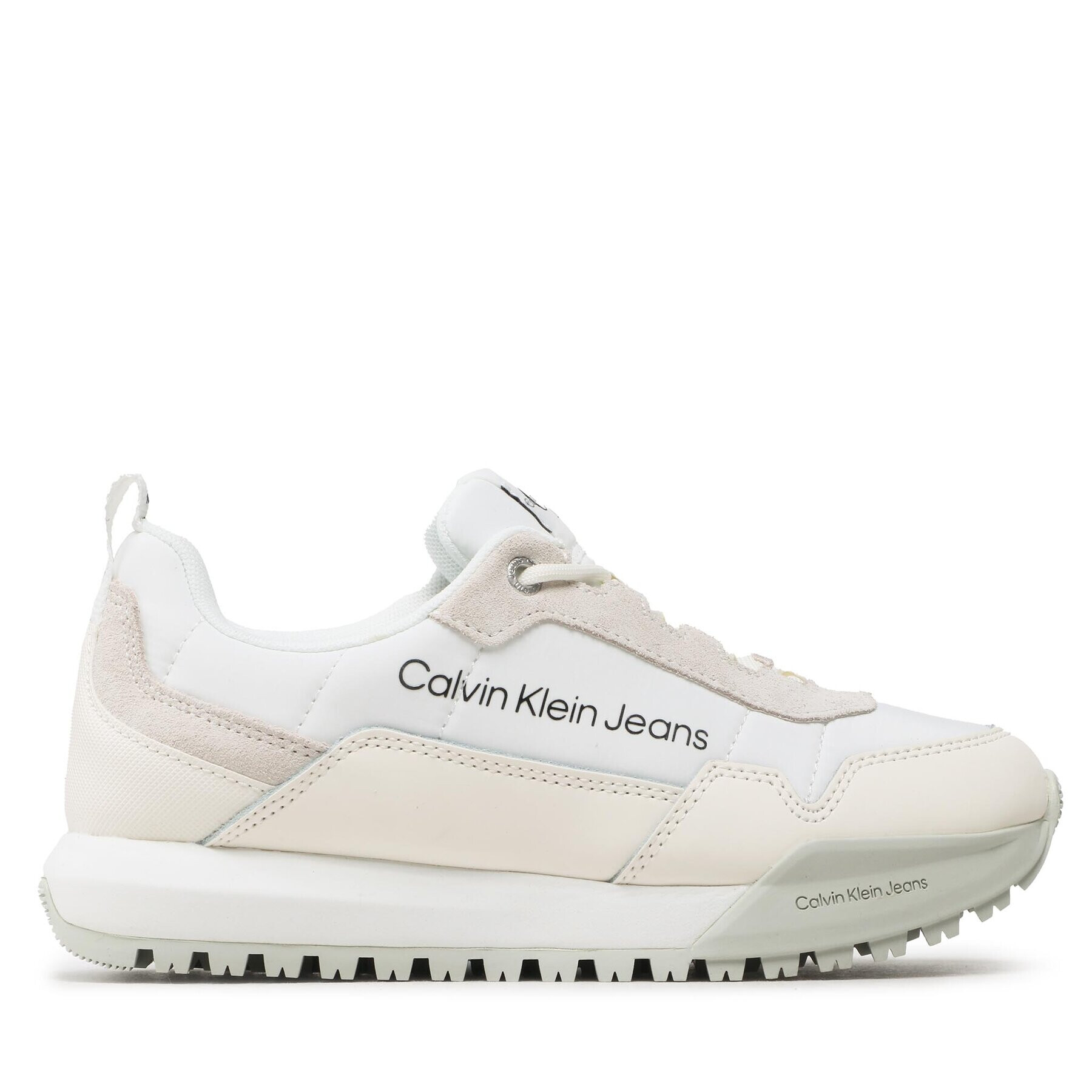 Calvin Klein Jeans Сникърси Toothy Runner LAceup Su-Ny Wm YW0YW00790 Бял - Pepit.bg