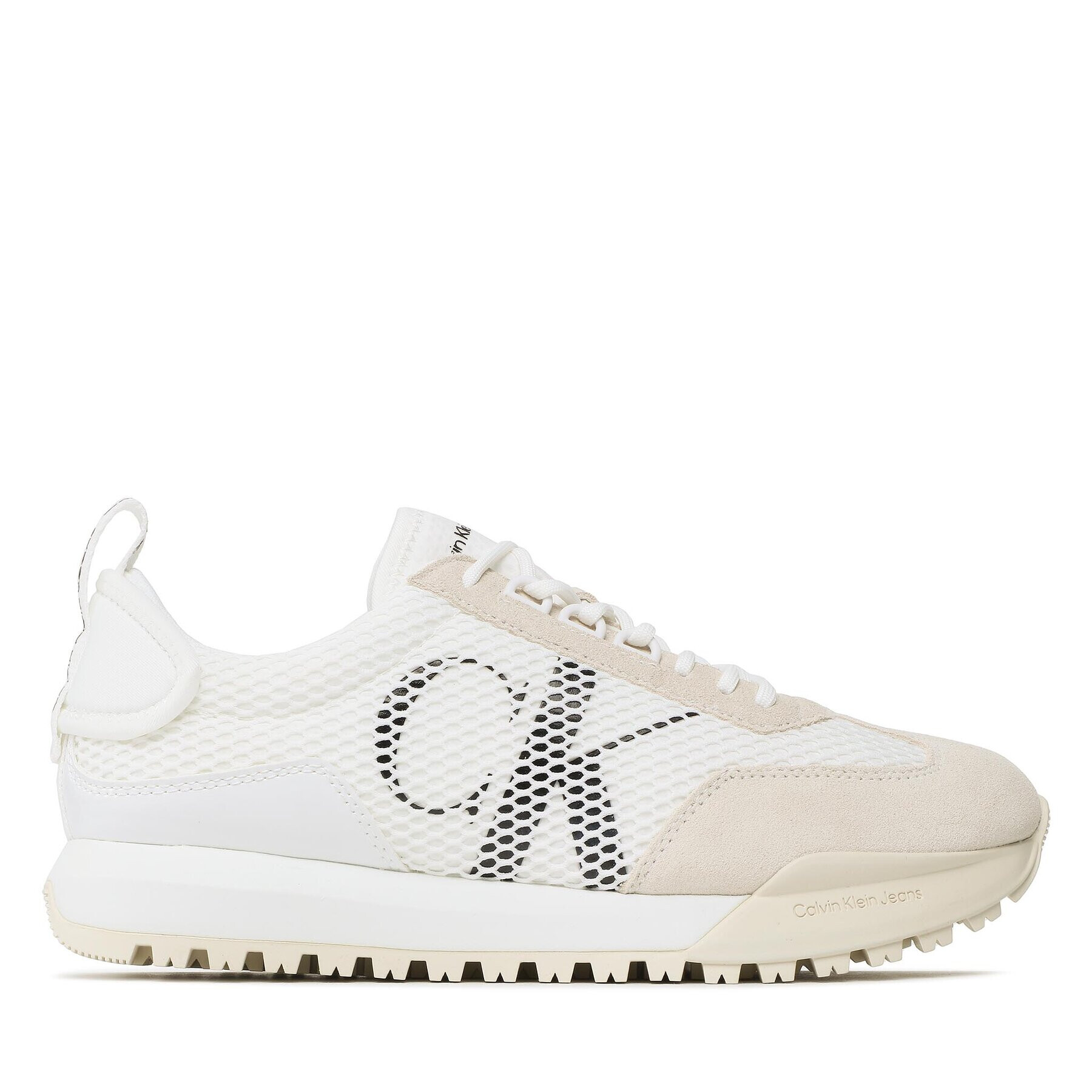 Calvin Klein Jeans Сникърси Toothy Runner Mesh YM0YM00685 Бял - Pepit.bg