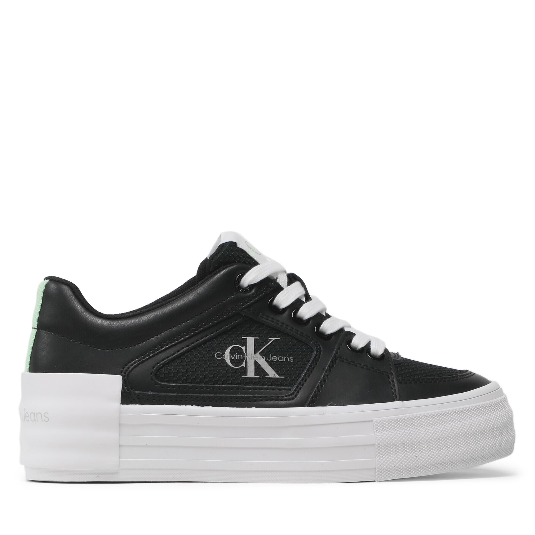 Calvin Klein Jeans Сникърси Vulc Flatform Bold Fluo Contr YW0YW00904 Черен - Pepit.bg