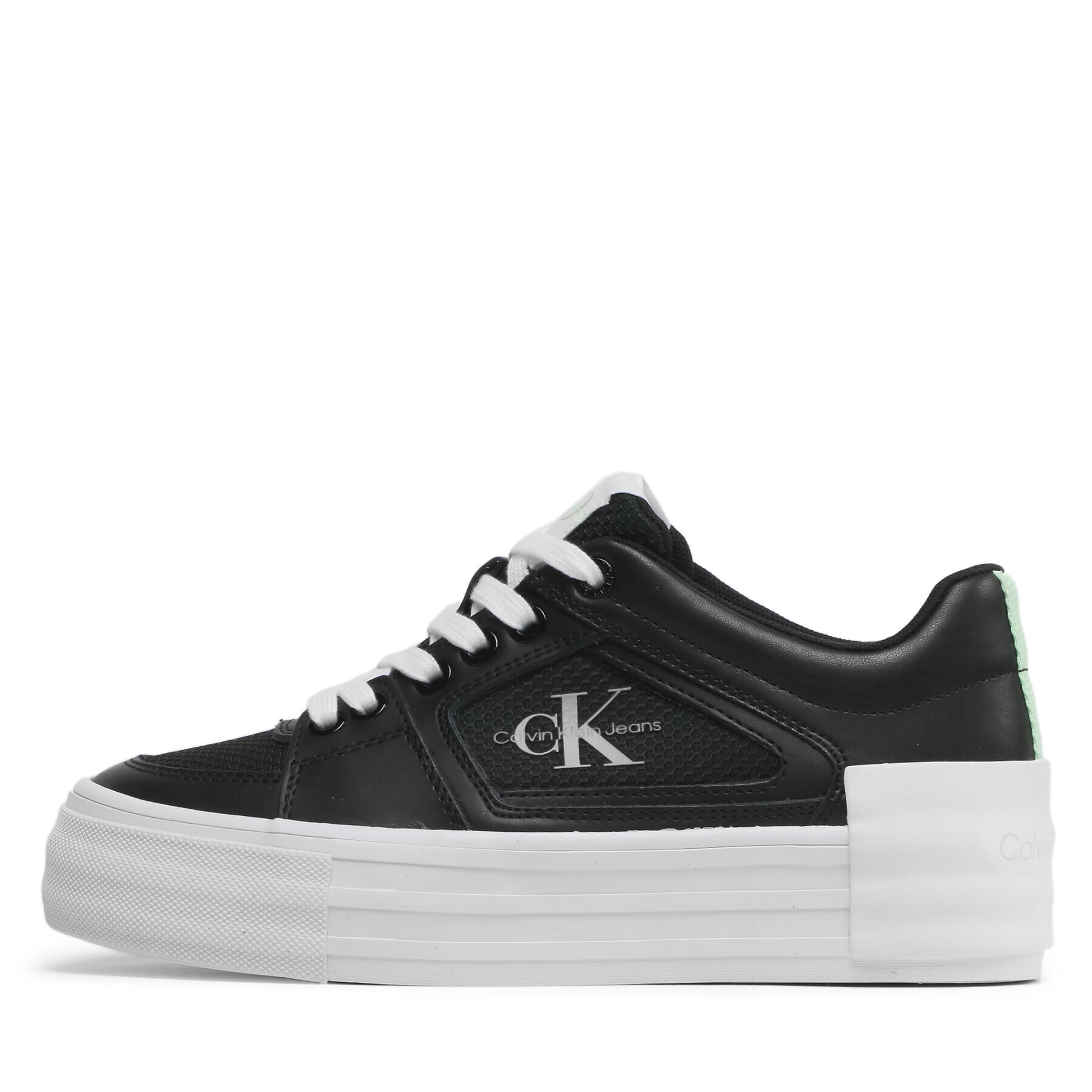 Calvin Klein Jeans Сникърси Vulc Flatform Bold Fluo Contr YW0YW00904 Черен - Pepit.bg