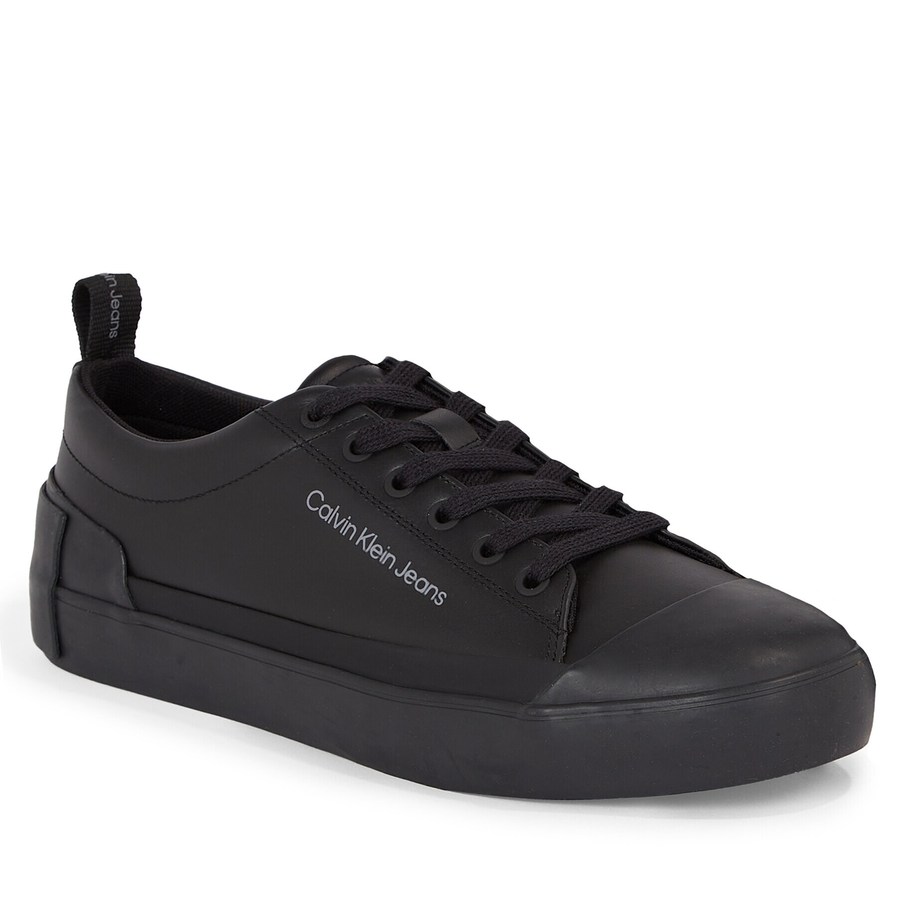 Calvin Klein Jeans Сникърси Vulcanized Laceup Low Lth YM0YM00795 Черен - Pepit.bg