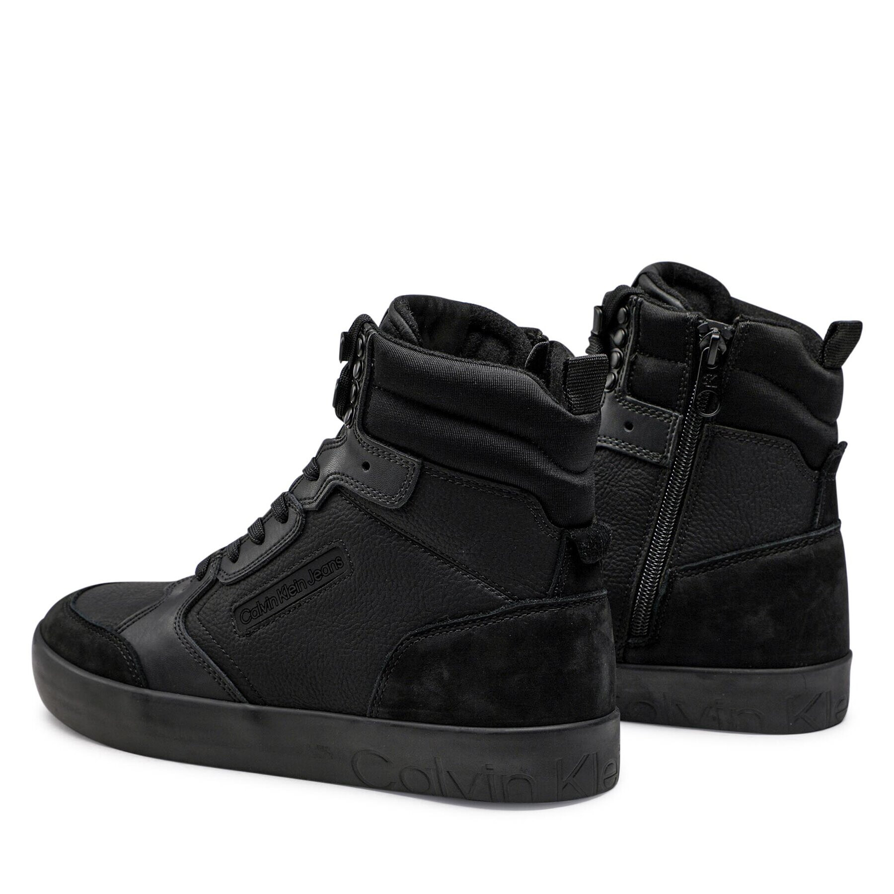 Calvin Klein Jeans Сникърси Vulccanized Laceup Mid N-W YM0YM00482 Черен - Pepit.bg