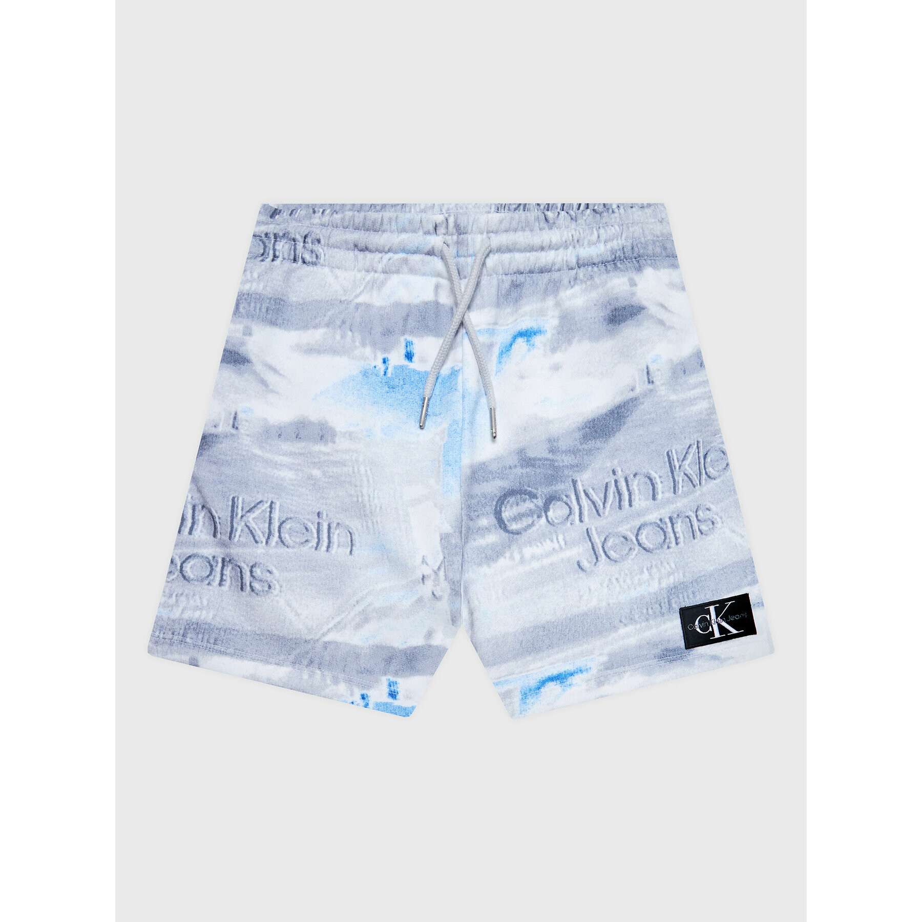 Calvin Klein Jeans Спортни шорти Aop Tv Print IB0IB01617 Сив Regular Fit - Pepit.bg