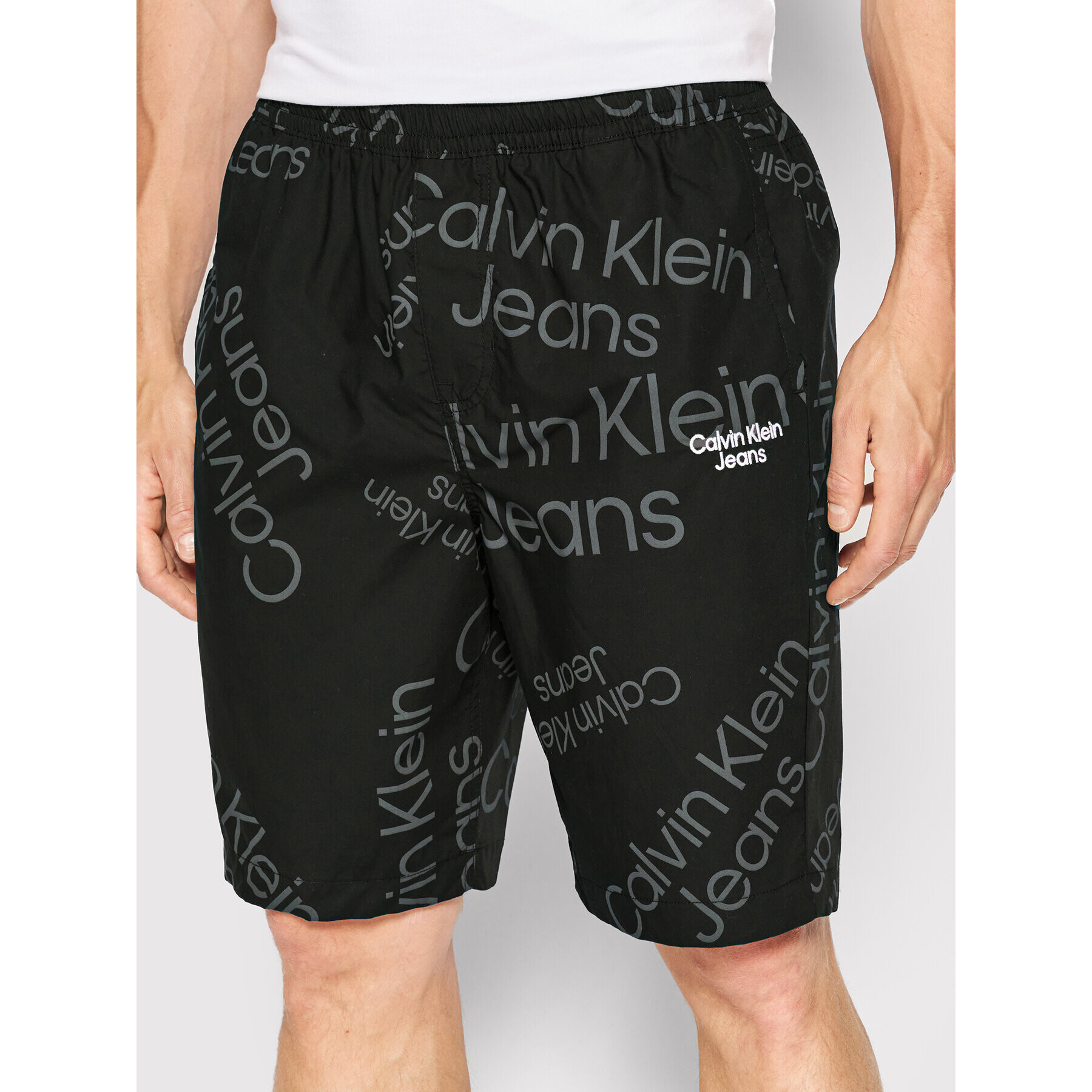 Calvin Klein Jeans Спортни шорти J30J320072 Черен Regular Fit - Pepit.bg