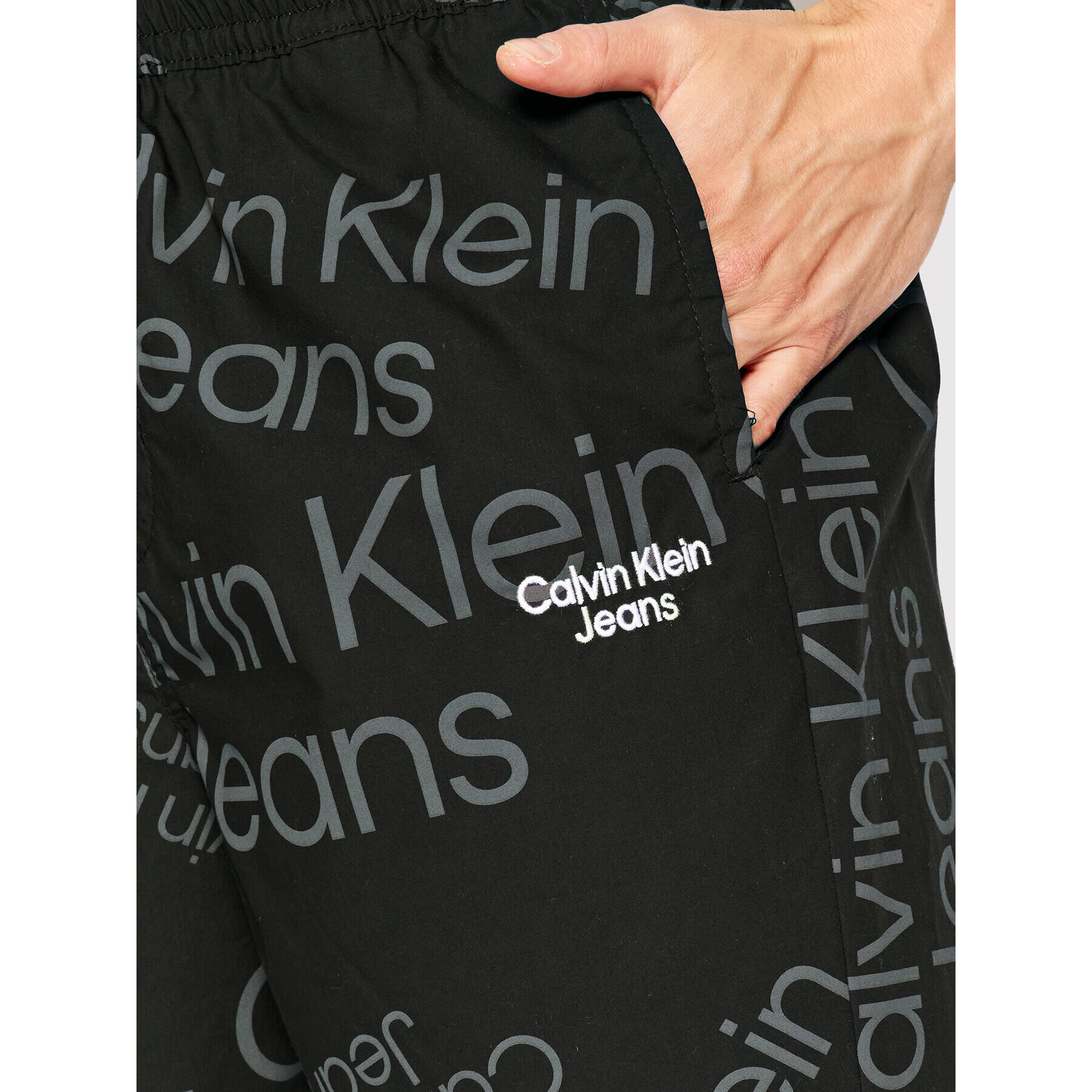 Calvin Klein Jeans Спортни шорти J30J320072 Черен Regular Fit - Pepit.bg