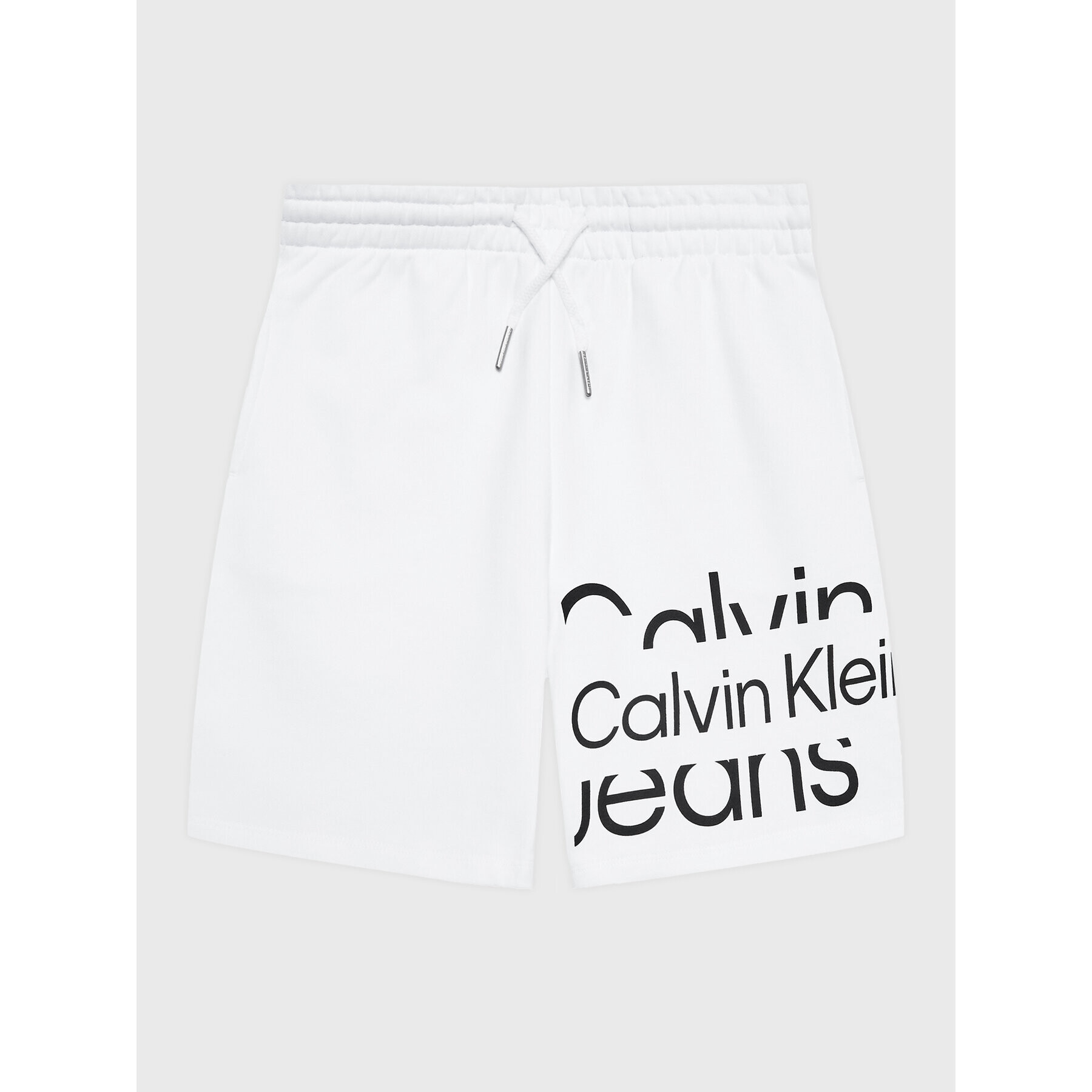 Calvin Klein Jeans Спортни шорти Logo IB0IB01607 Бял Regular Fit - Pepit.bg