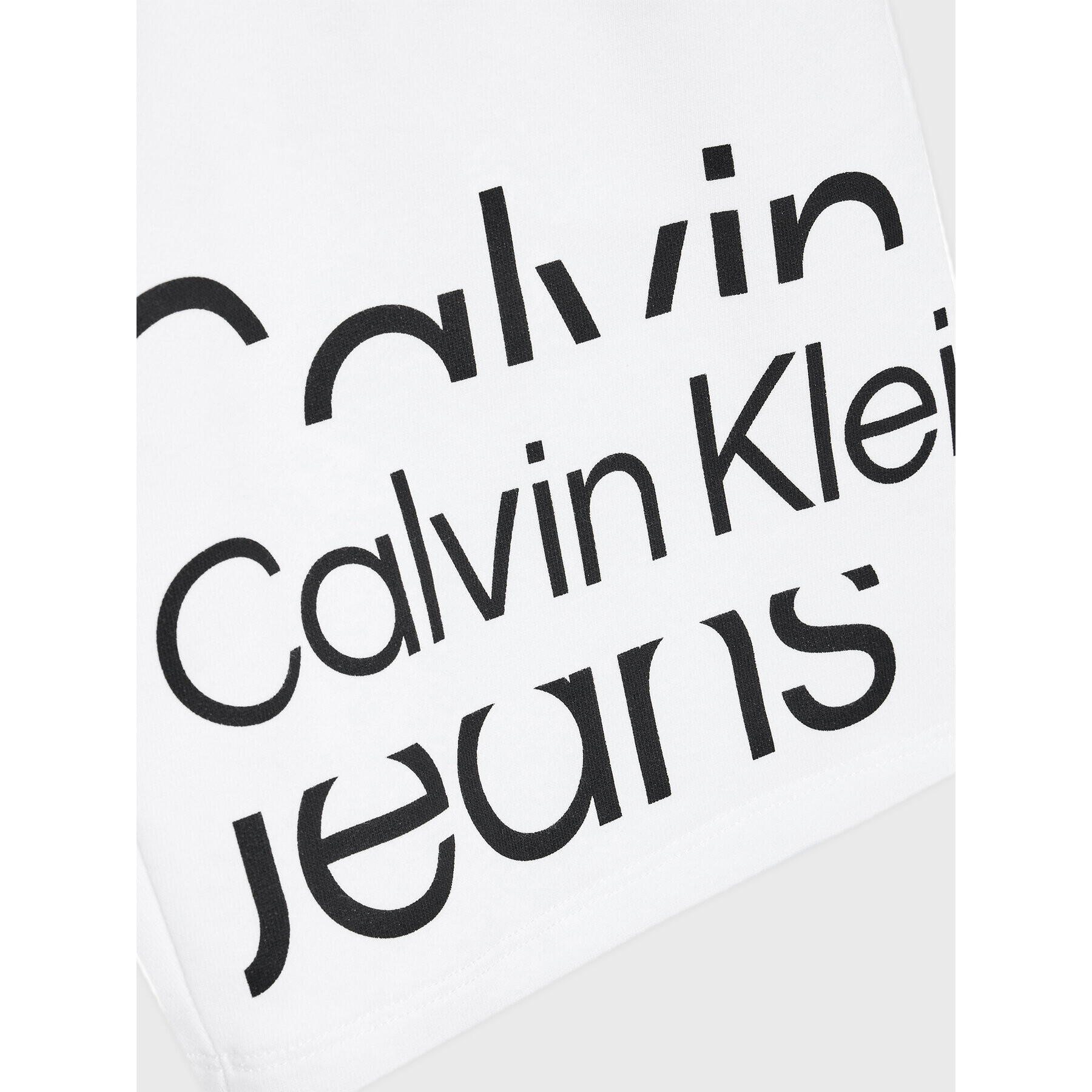 Calvin Klein Jeans Спортни шорти Logo IB0IB01607 Бял Regular Fit - Pepit.bg